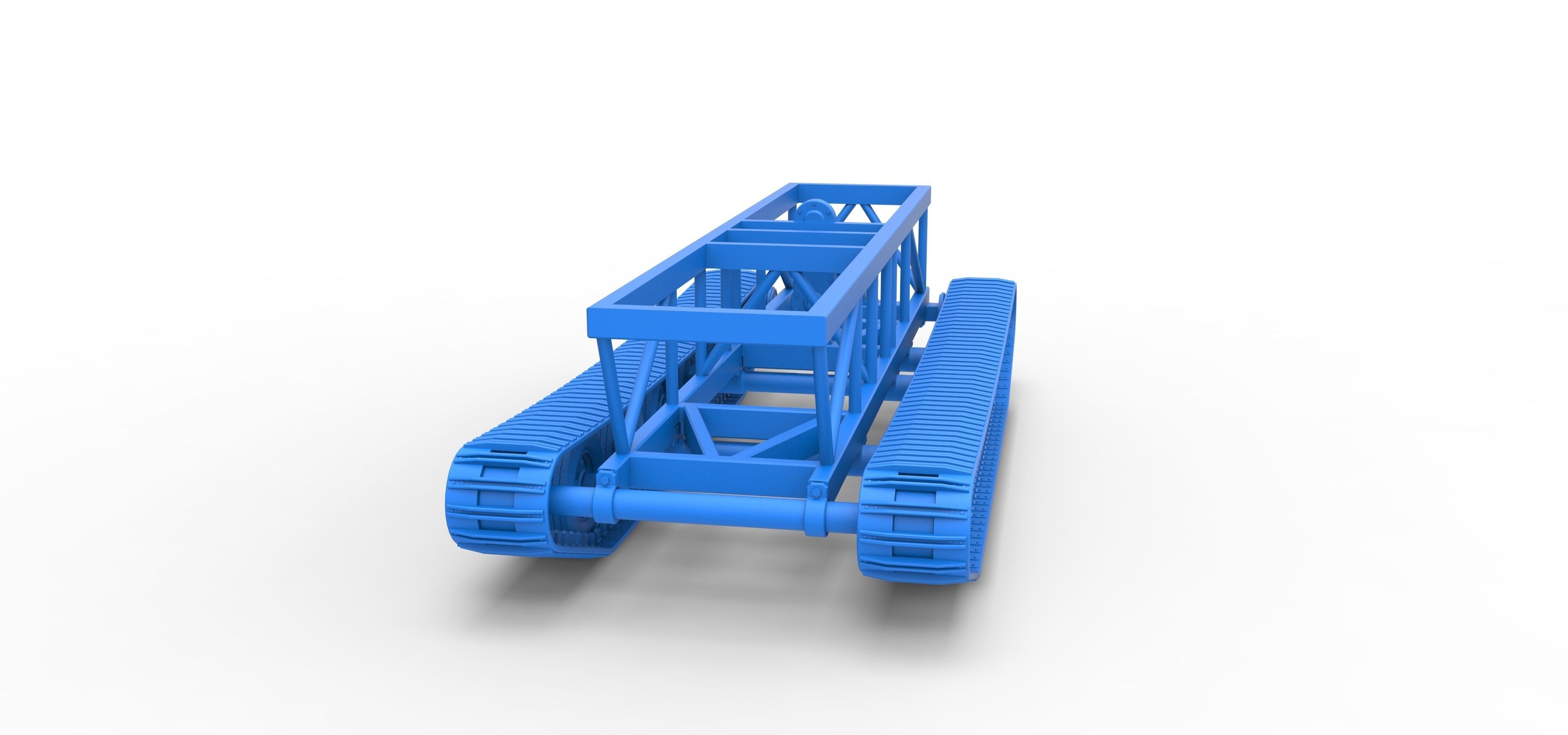Chassis of Redneck Rave Mud truck on tracks Scale 1 to 25 3D print model_21