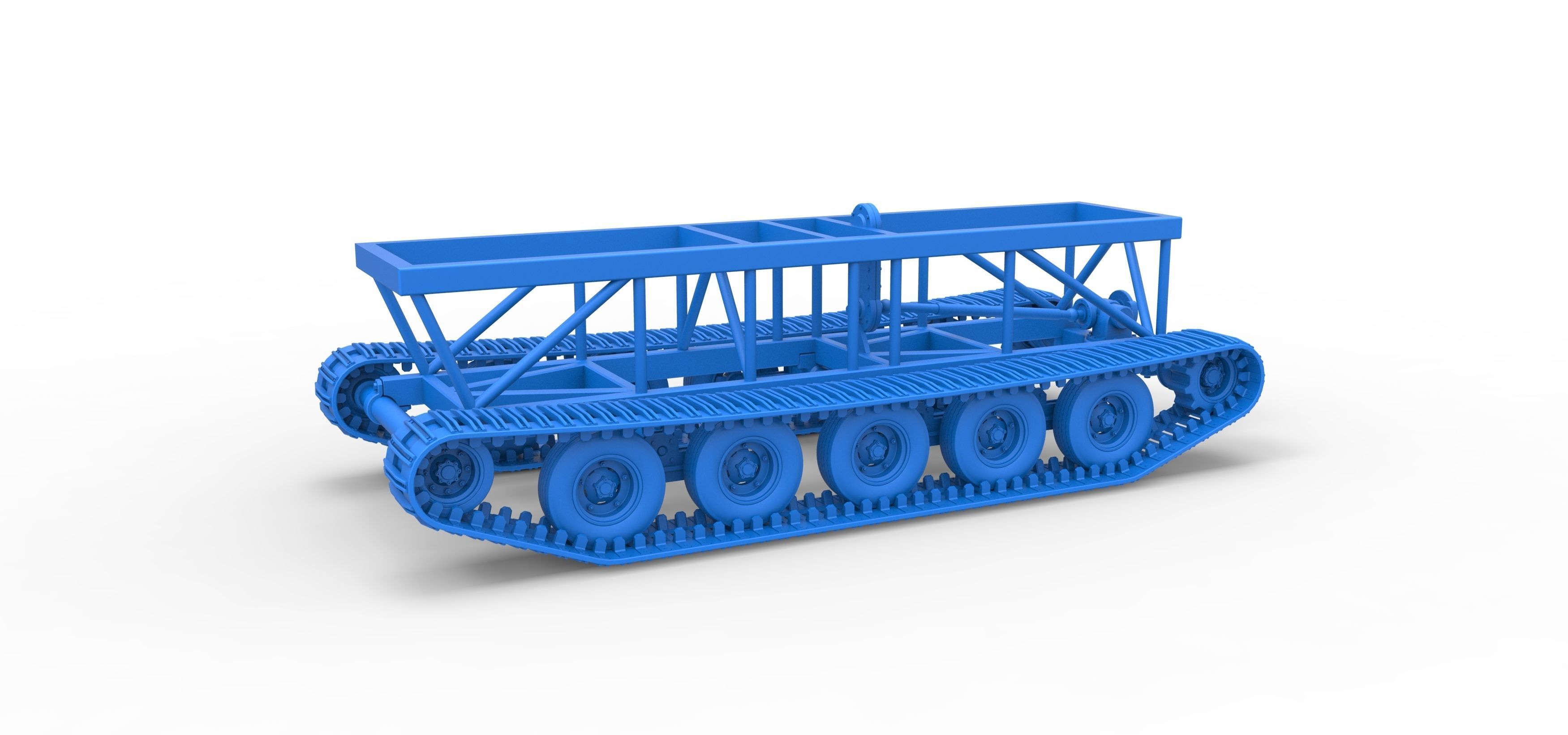 Chassis of Redneck Rave Mud truck on tracks Scale 1 to 25 3D print model_17