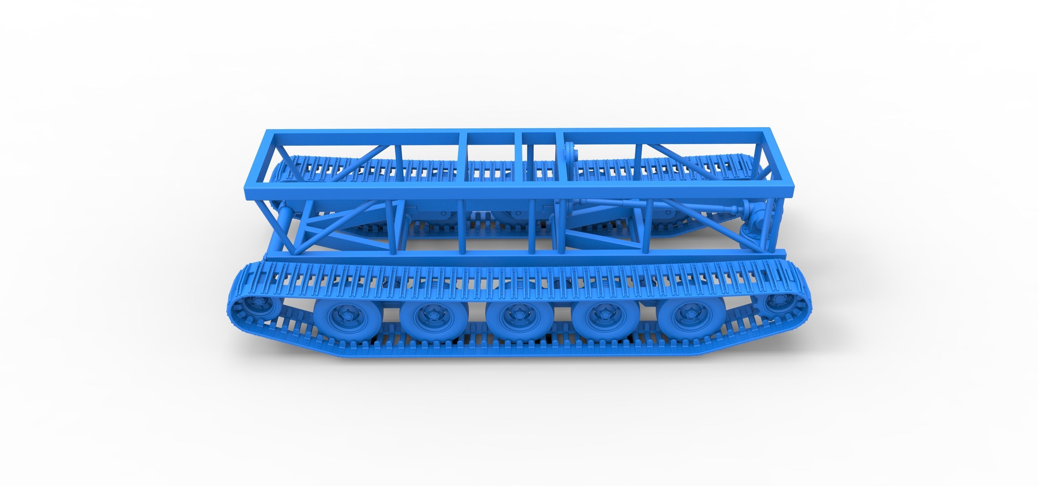 Chassis of Redneck Rave Mud truck on tracks Scale 1 to 25 3D print model_26