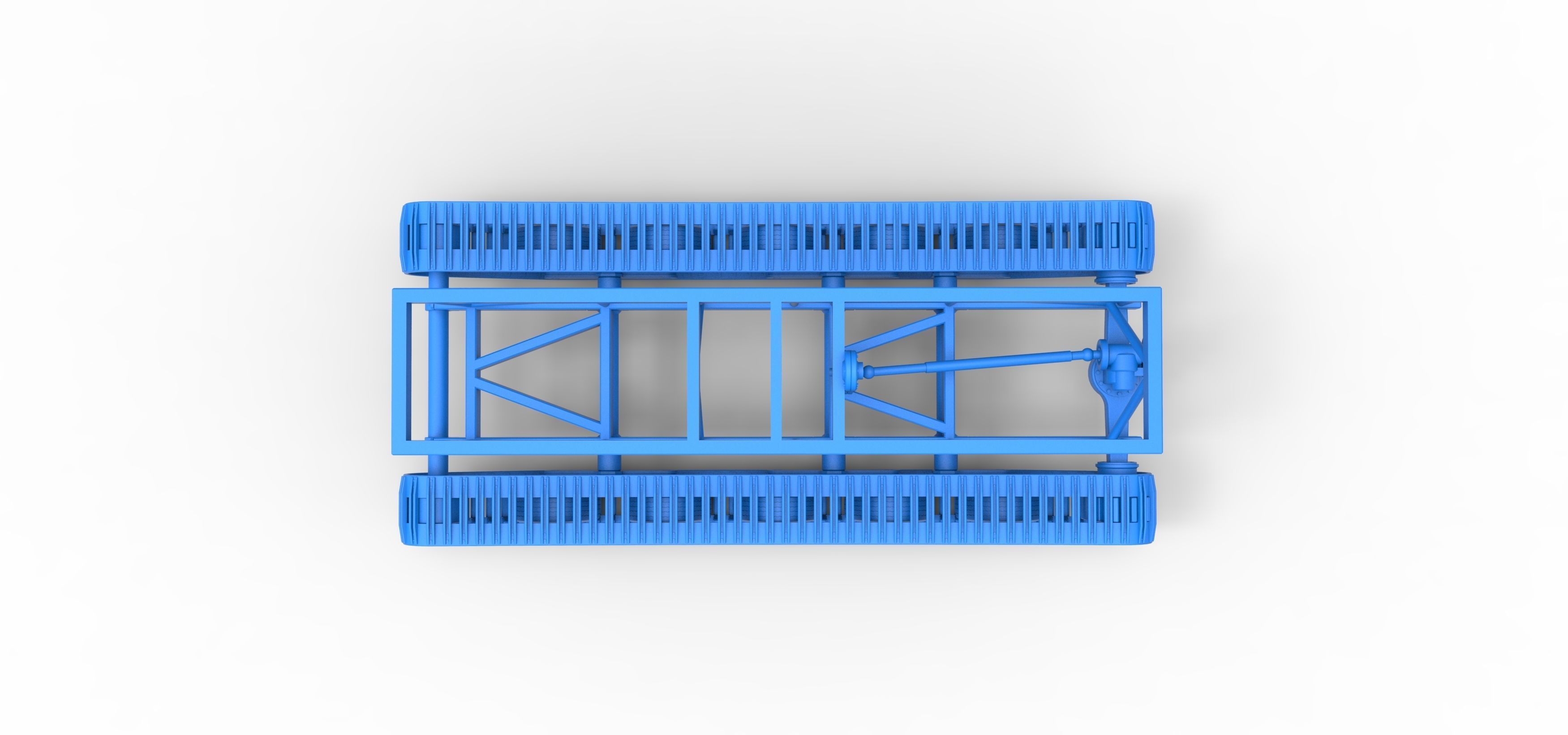 Chassis of Redneck Rave Mud truck on tracks Scale 1 to 25 3D print model_27