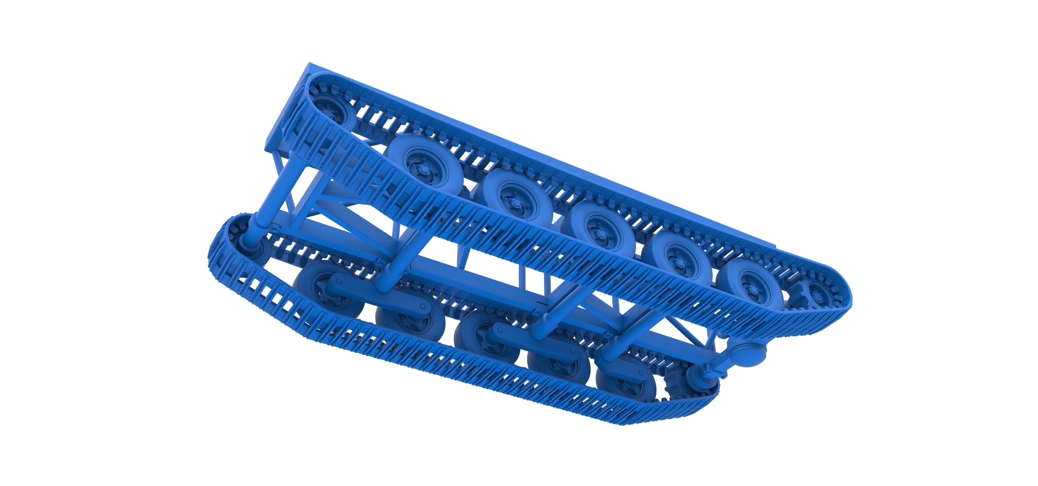 Chassis of Redneck Rave Mud truck on tracks Scale 1 to 25 3D print model_19