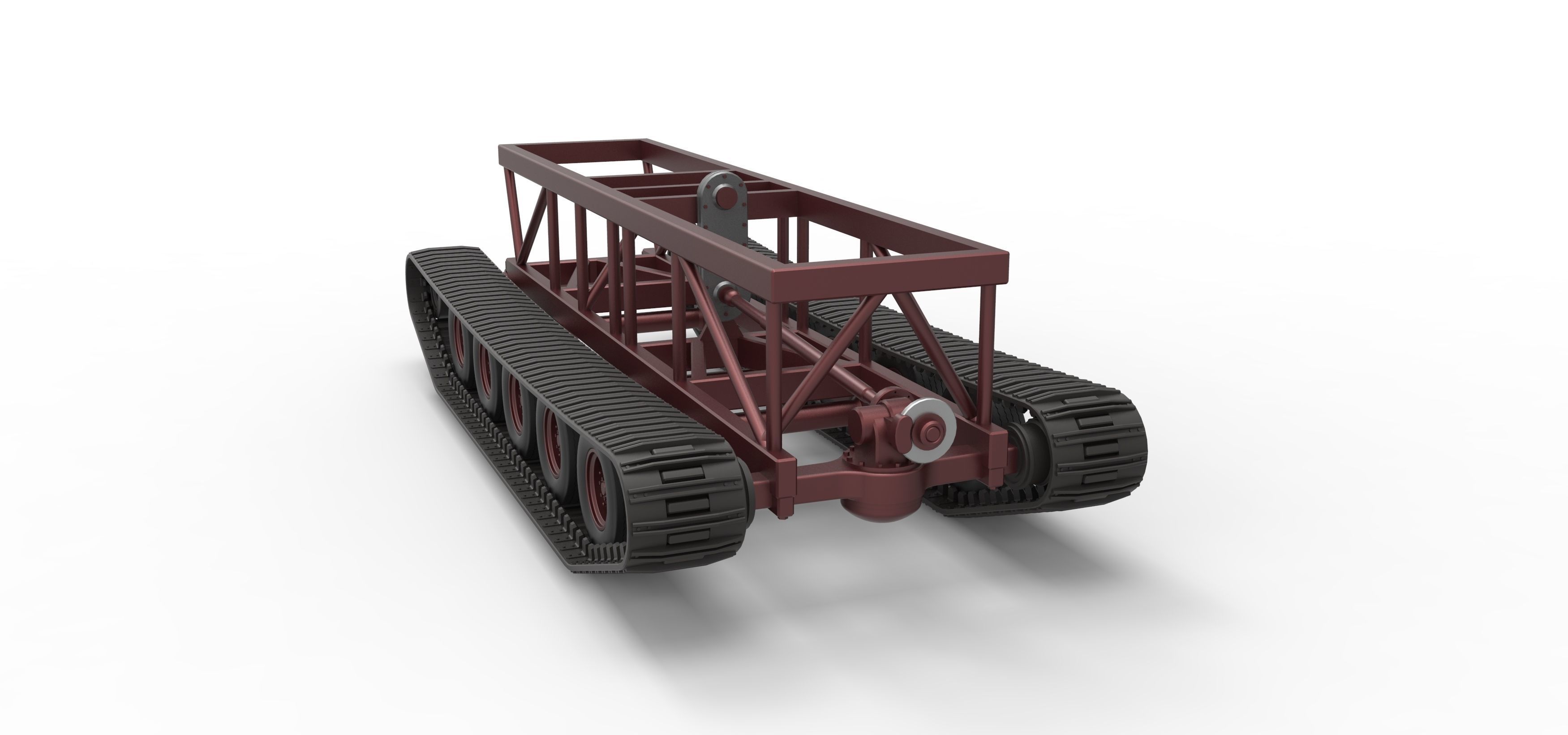 Chassis of Redneck Rave Mud truck on tracks Scale 1 to 25 3D print model_13
