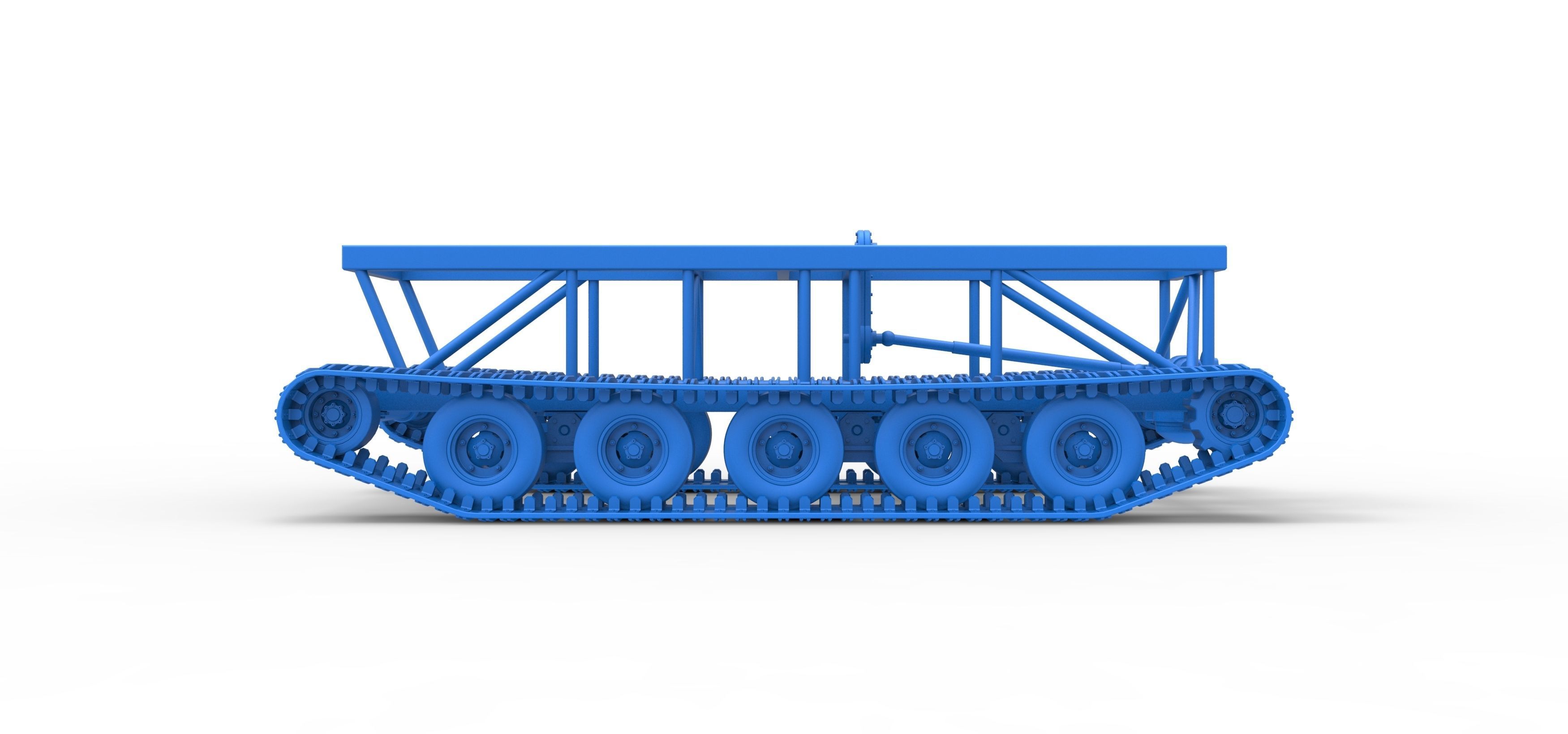 Chassis of Redneck Rave Mud truck on tracks Scale 1 to 25 3D print model_25