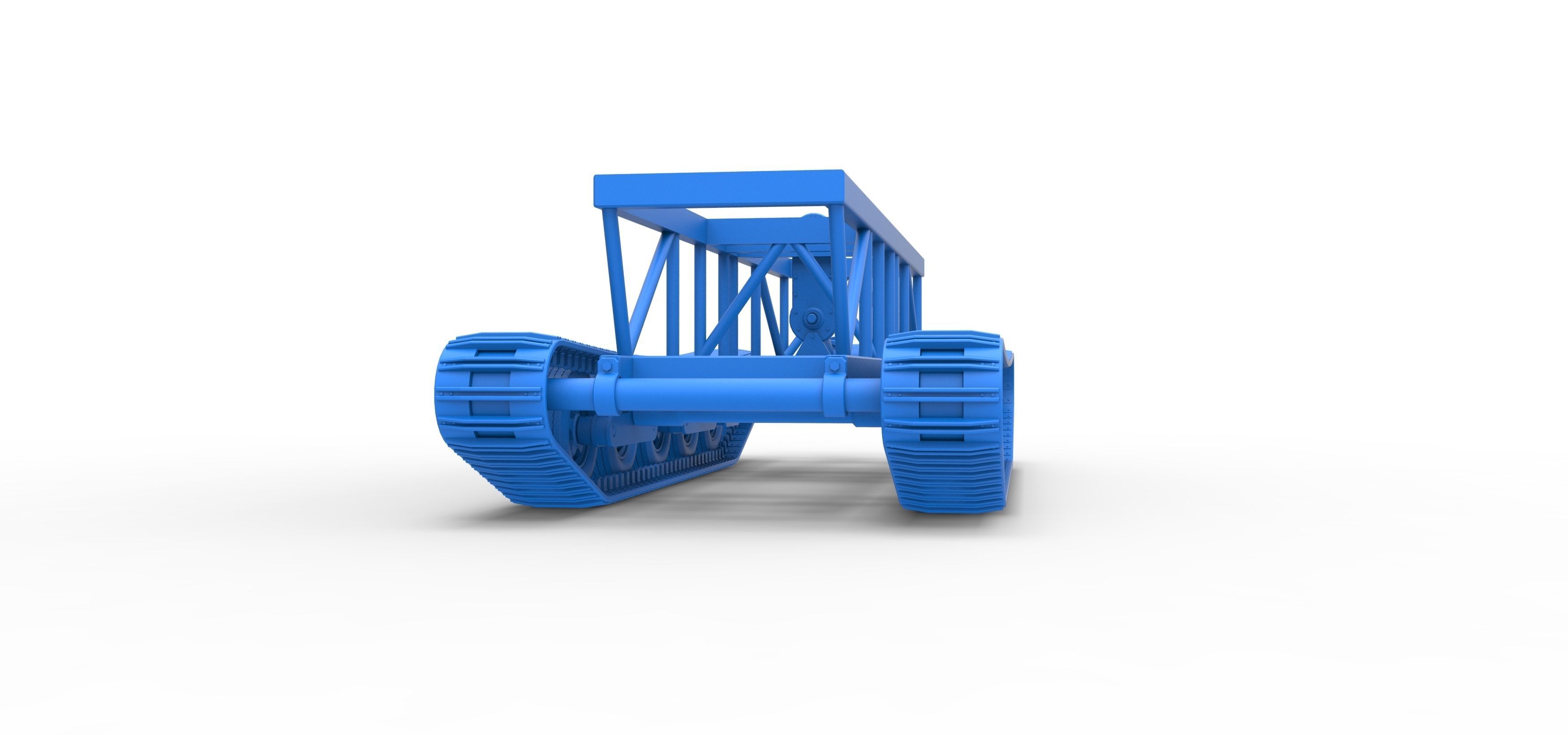 Chassis of Redneck Rave Mud truck on tracks Scale 1 to 25 3D print model_22