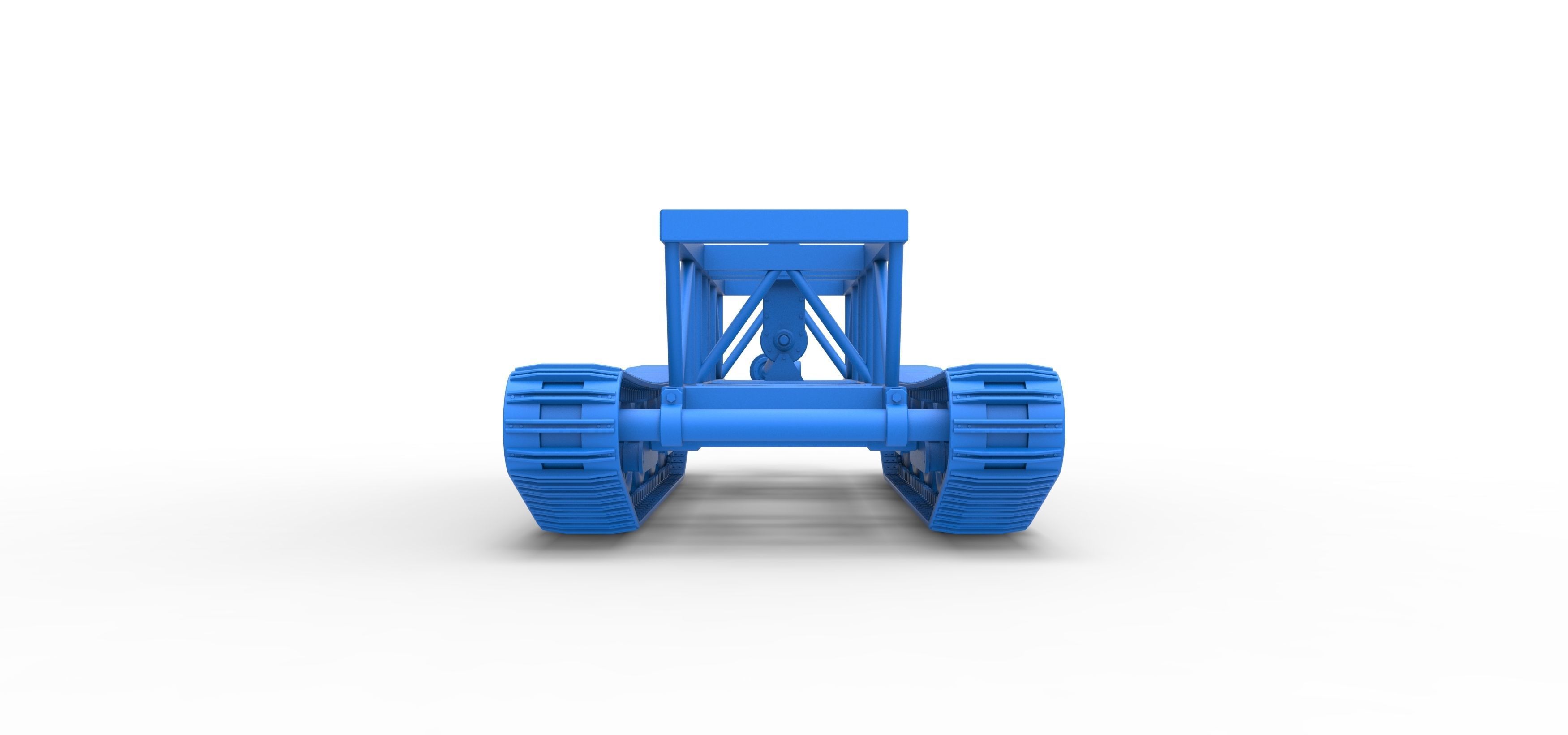 Chassis of Redneck Rave Mud truck on tracks Scale 1 to 25 3D print model_23