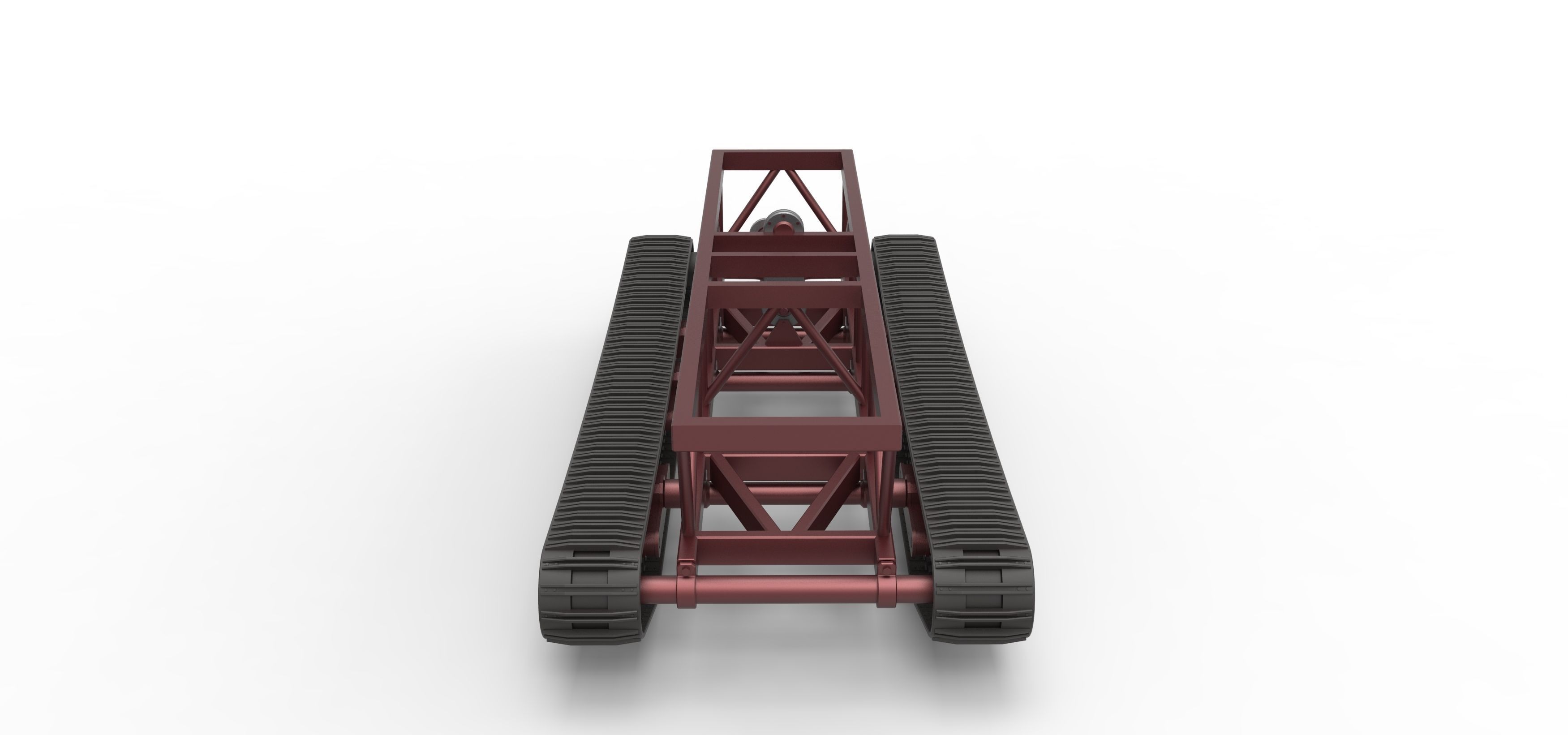 Chassis of Redneck Rave Mud truck on tracks Scale 1 to 25 3D print model_7