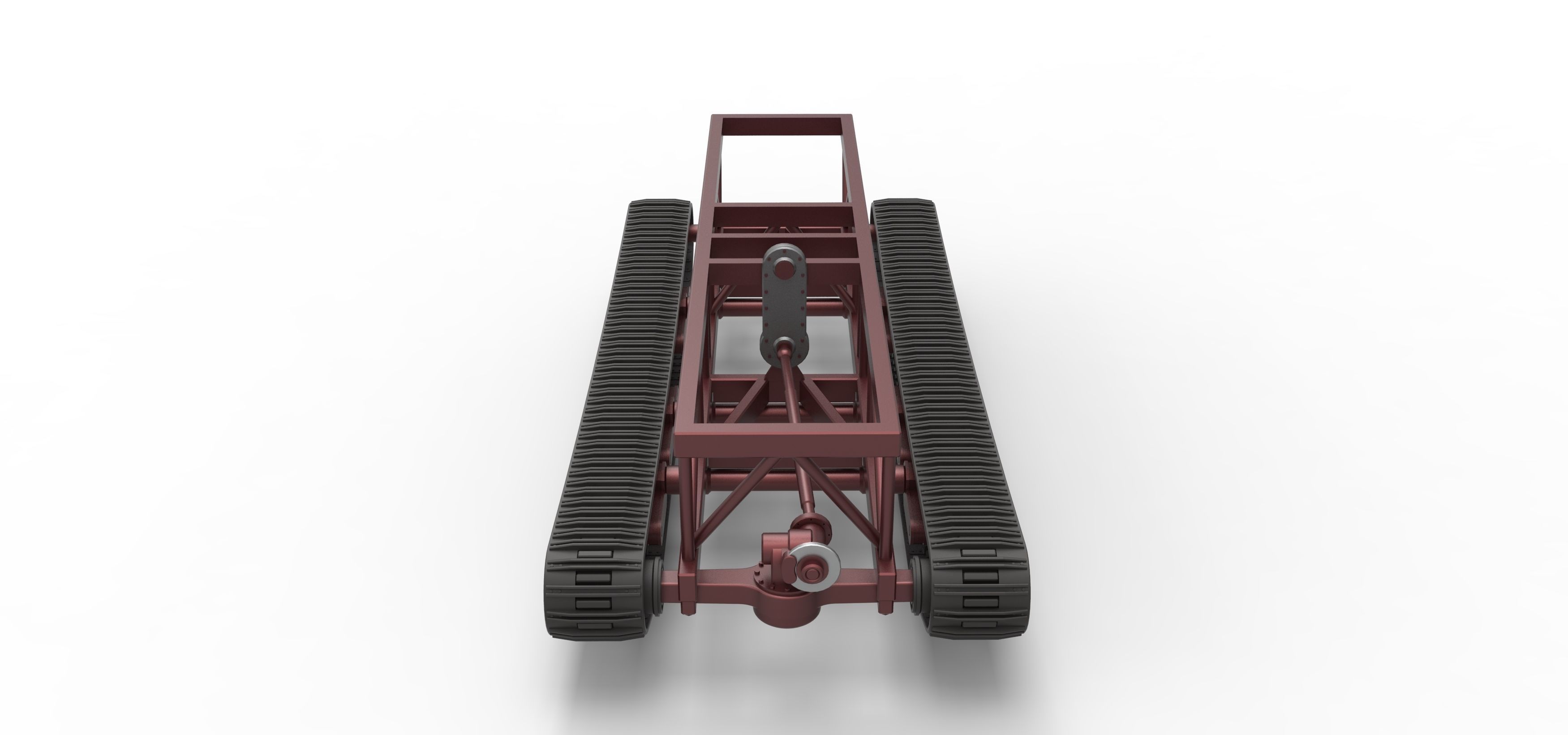 Chassis of Redneck Rave Mud truck on tracks Scale 1 to 25 3D print model_16