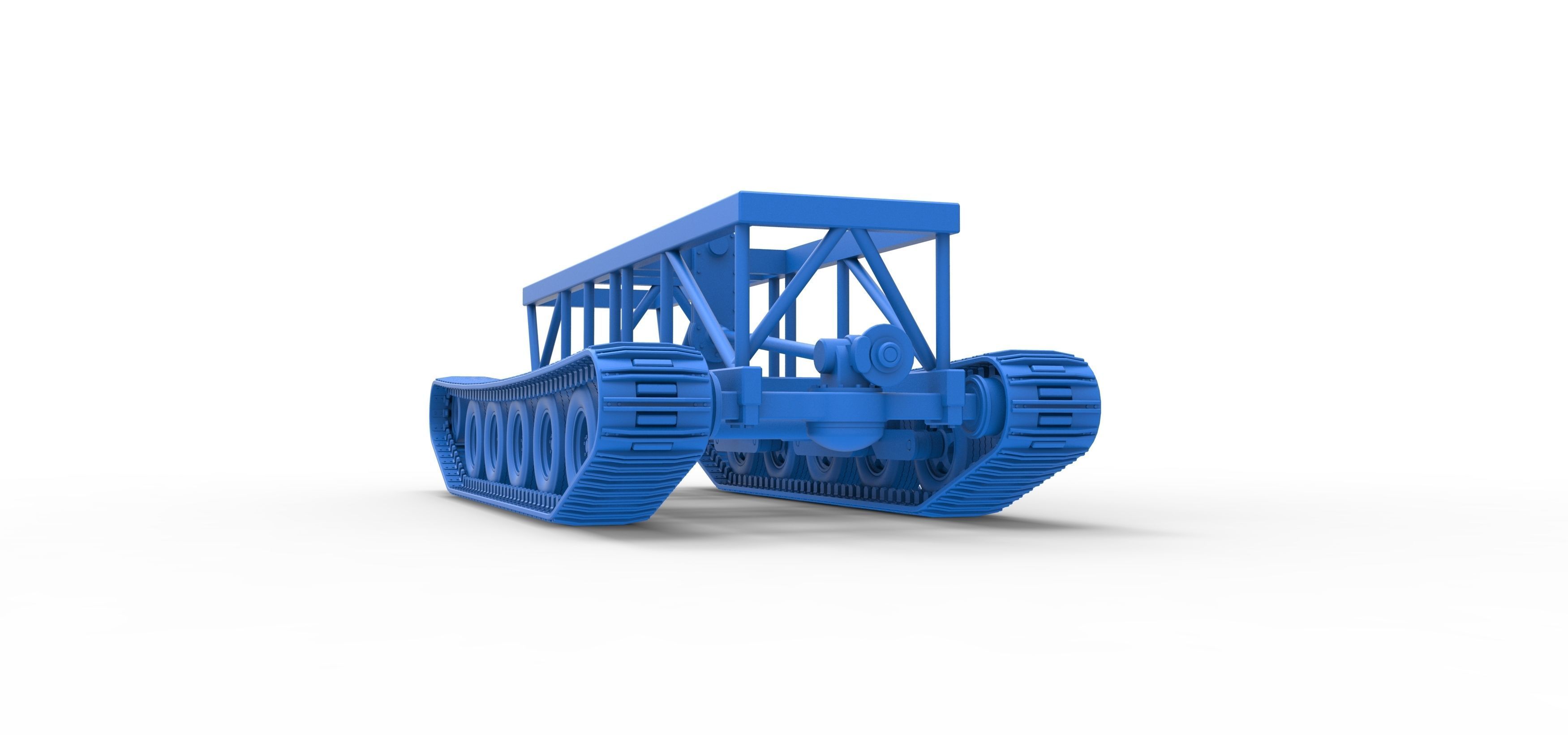 Chassis of Redneck Rave Mud truck on tracks Scale 1 to 25 3D print model_31