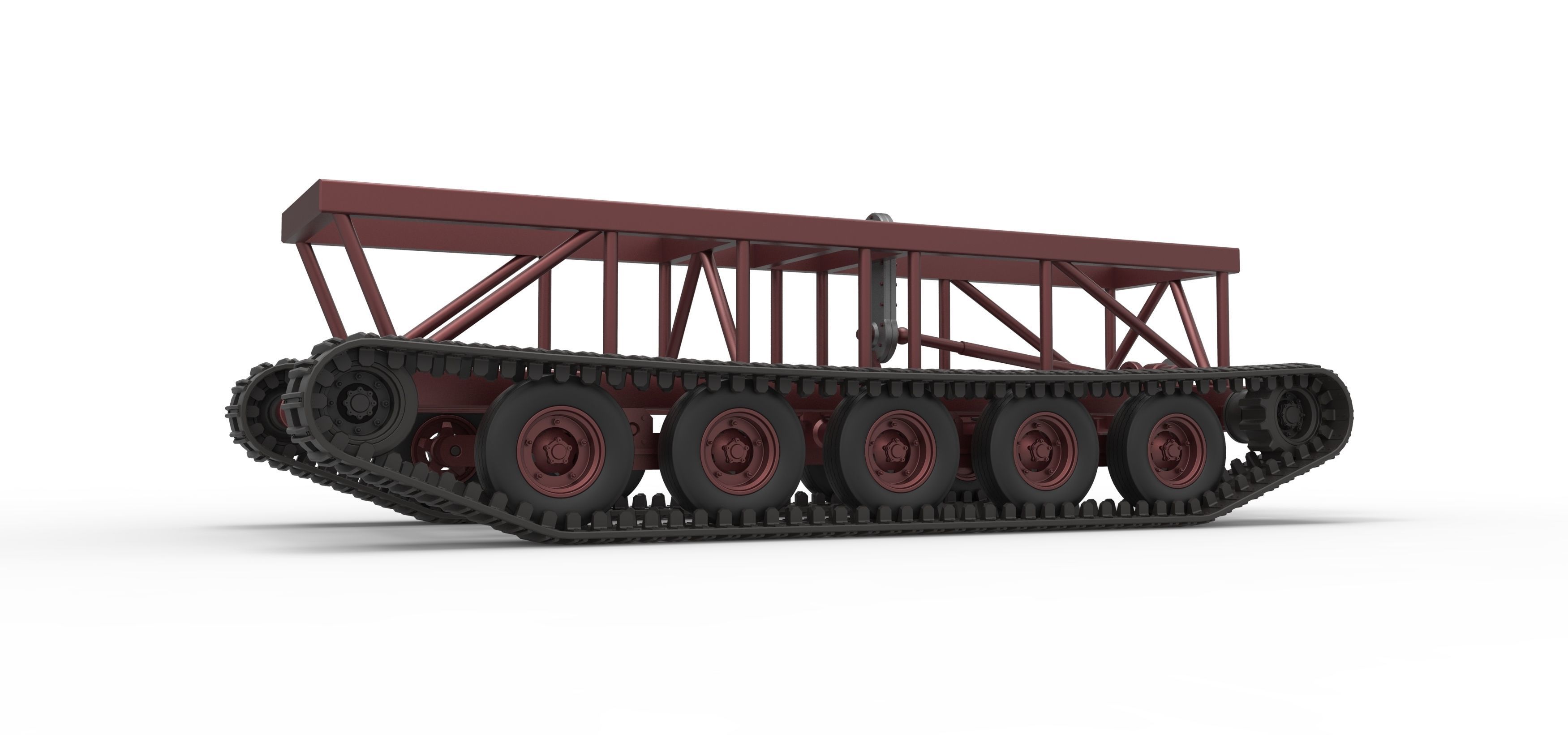 Chassis of Redneck Rave Mud truck on tracks Scale 1 to 25 3D print model_2