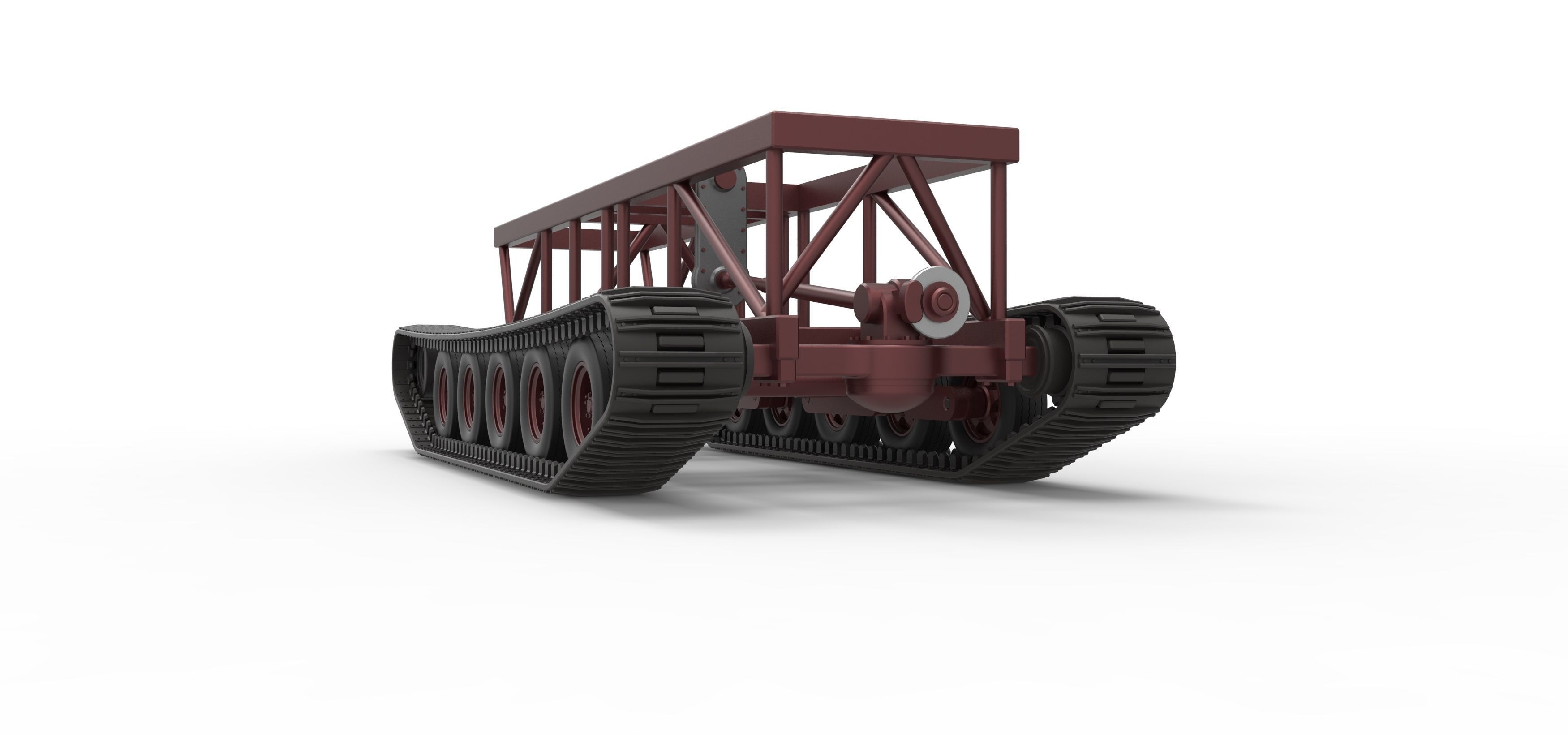 Chassis of Redneck Rave Mud truck on tracks Scale 1 to 25 3D print model_14