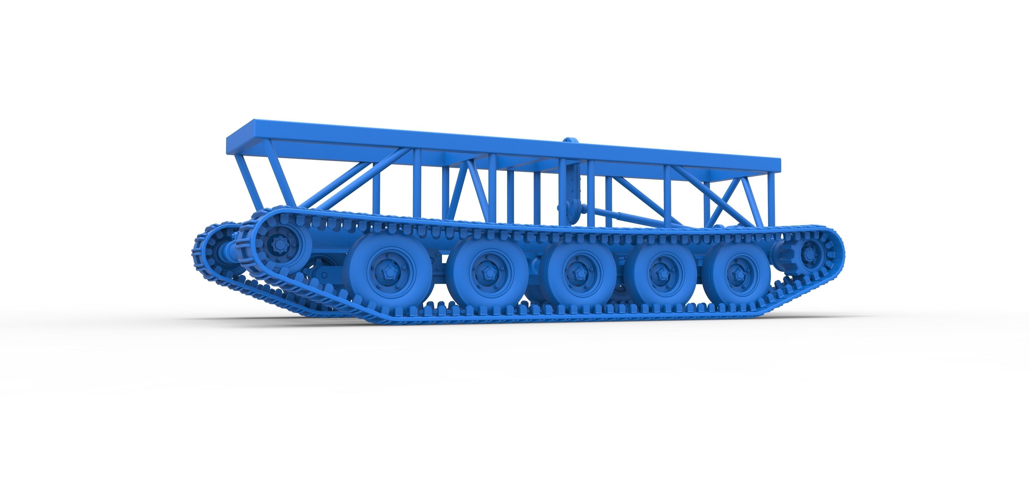 Chassis of Redneck Rave Mud truck on tracks Scale 1 to 25 3D print model_18