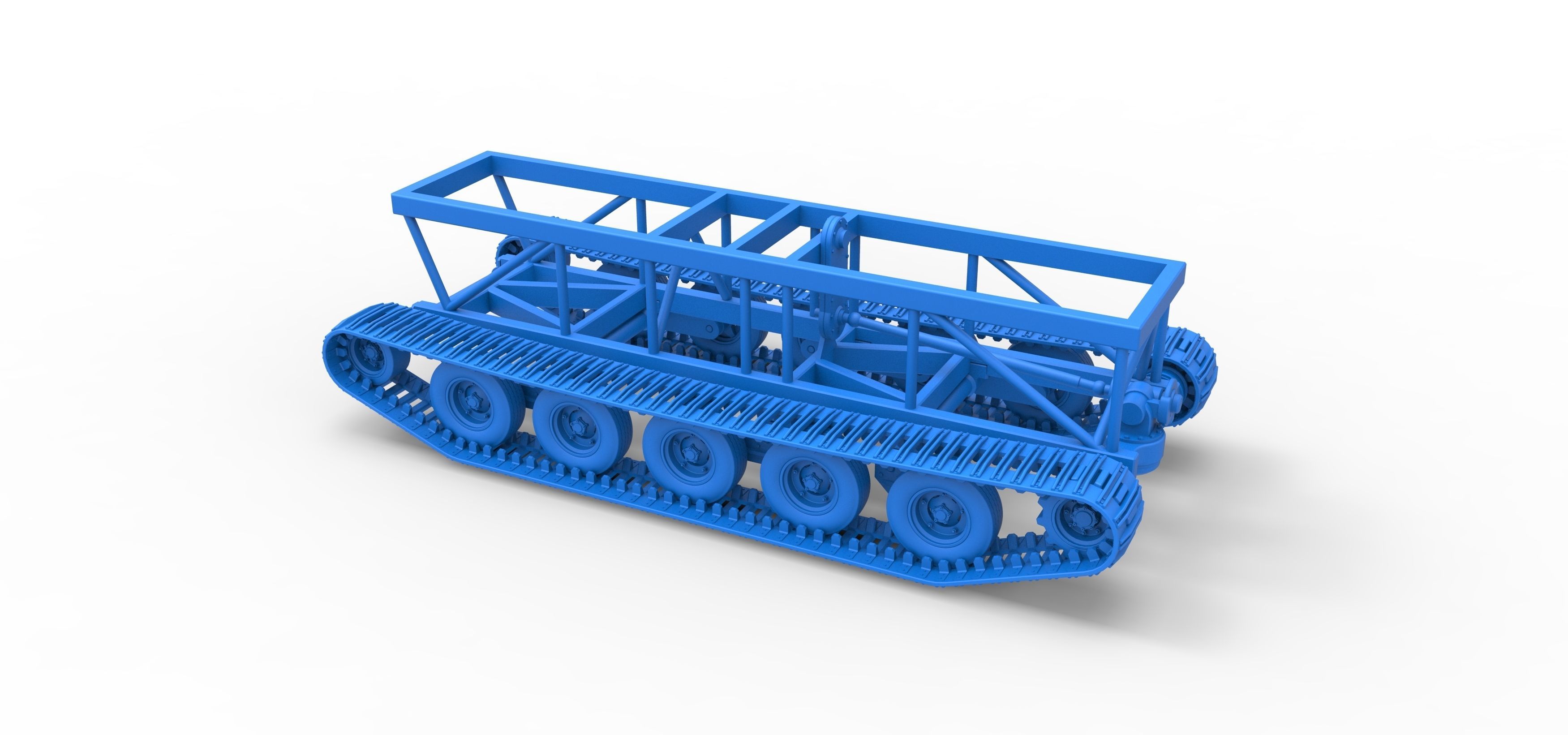 Chassis of Redneck Rave Mud truck on tracks Scale 1 to 25 3D print model_28