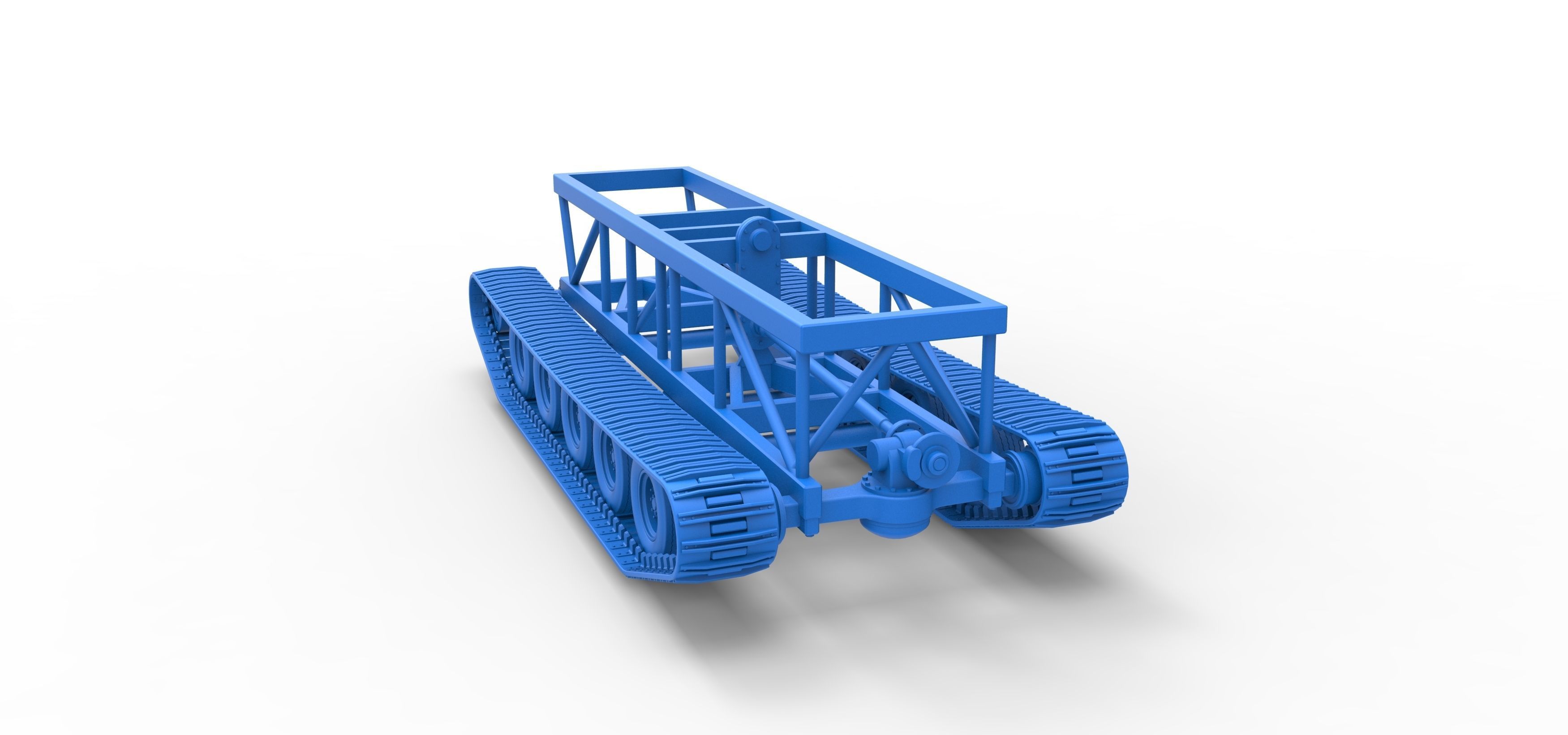 Chassis of Redneck Rave Mud truck on tracks Scale 1 to 25 3D print model_30