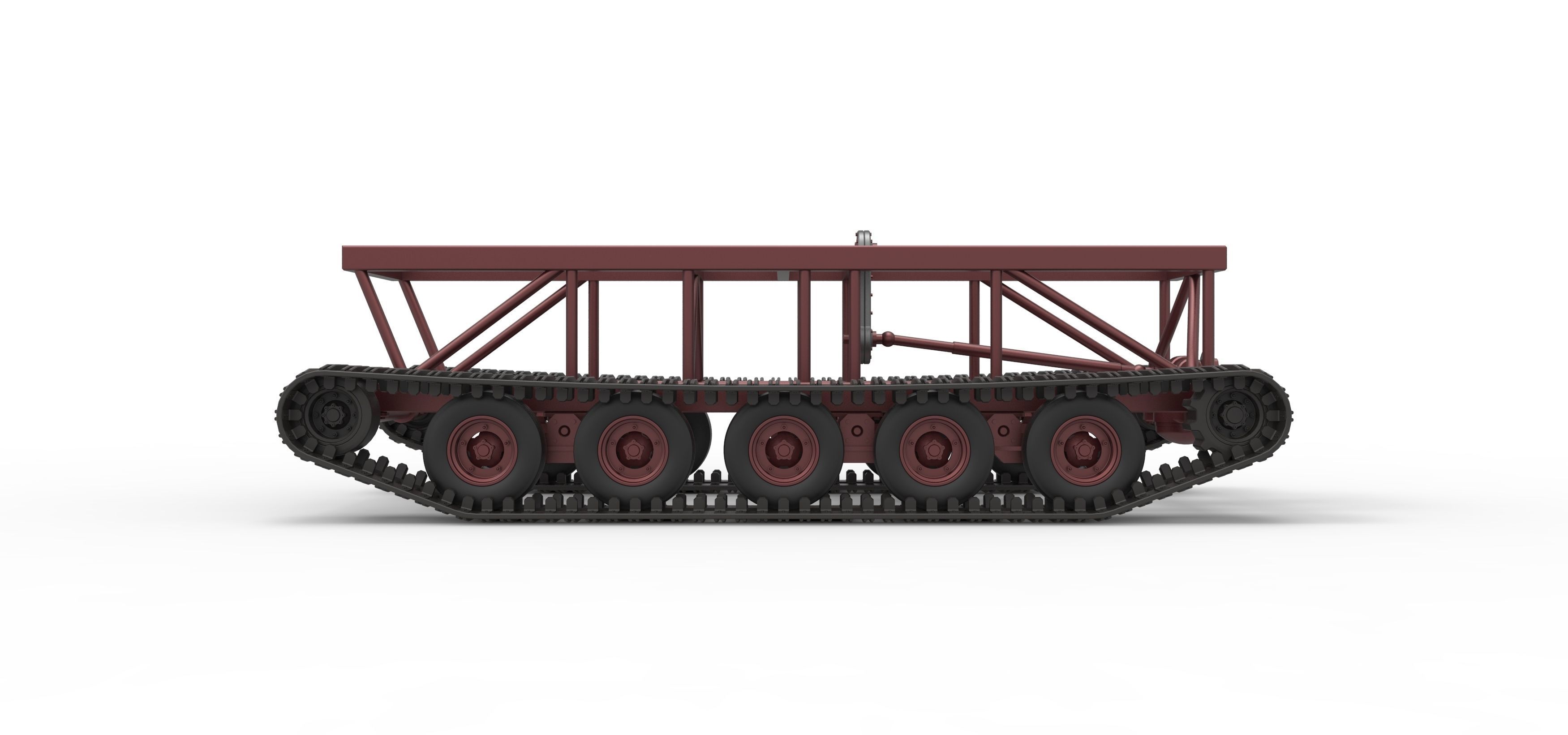 Chassis of Redneck Rave Mud truck on tracks Scale 1 to 25 3D print model_8