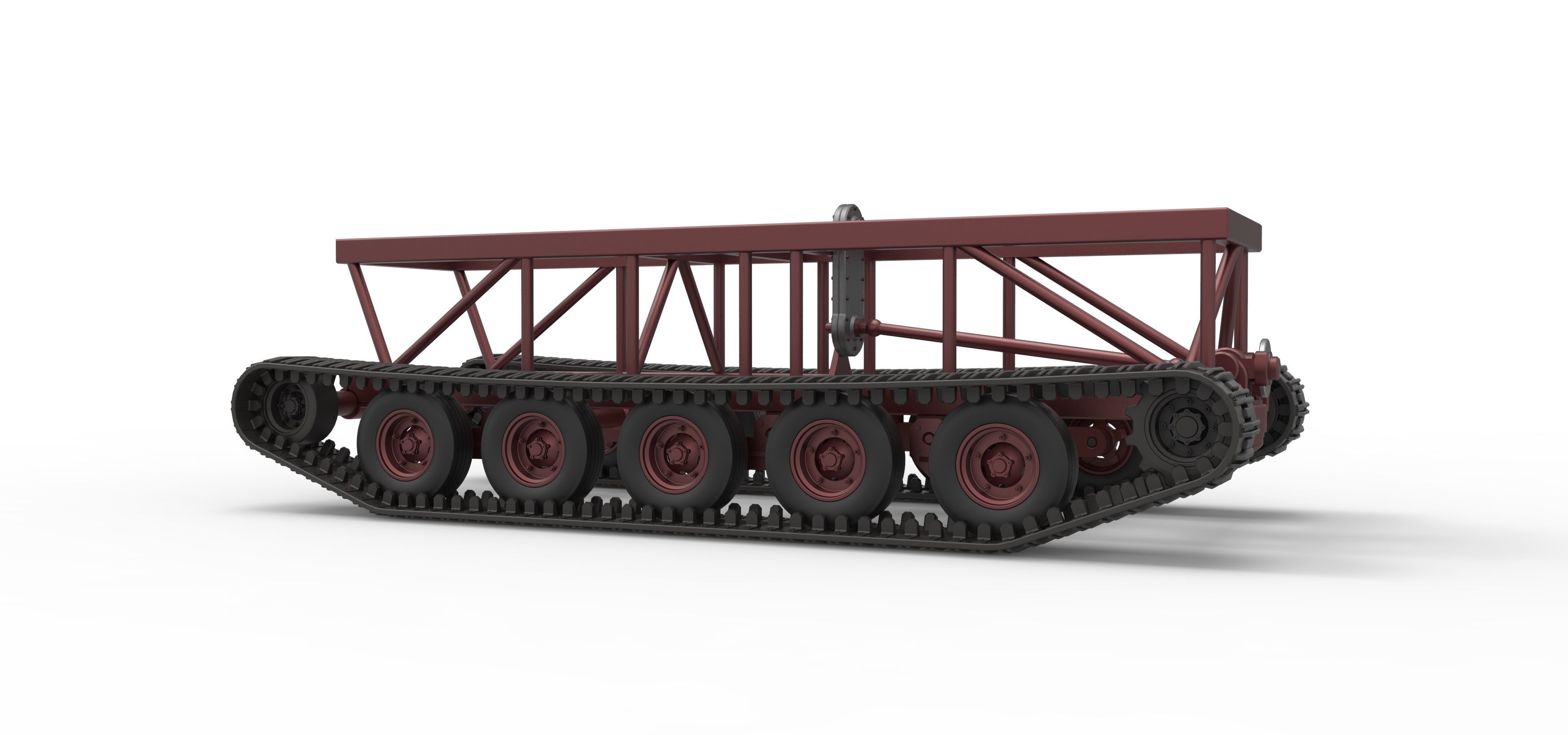 Chassis of Redneck Rave Mud truck on tracks Scale 1 to 25 3D print model_12
