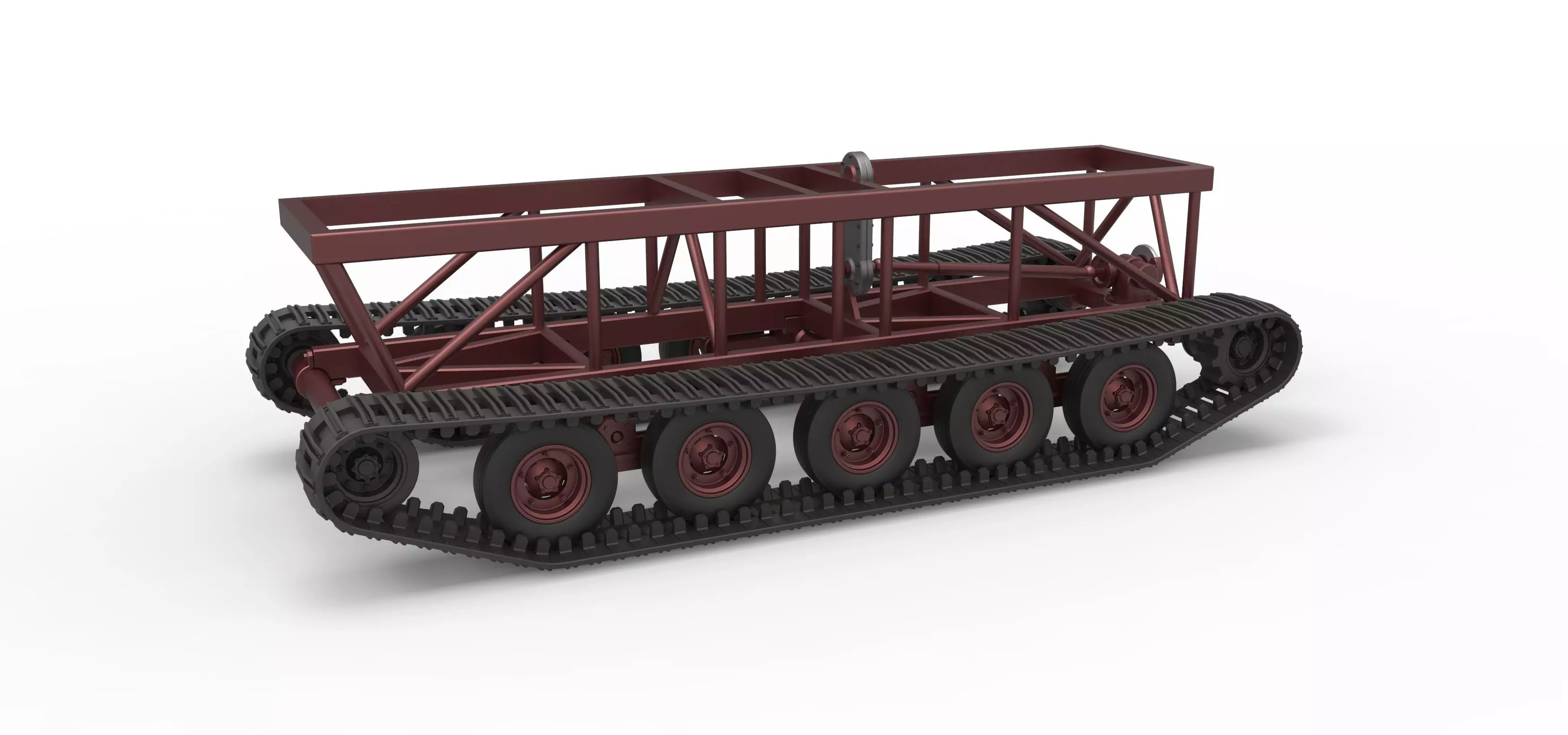 Chassis of Redneck Rave Mud truck on tracks Scale 1 to 25 3D print model_0
