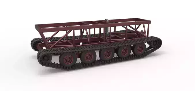 Chassis of Redneck Rave Mud truck on tracks Scale 1 to 25 3D print model