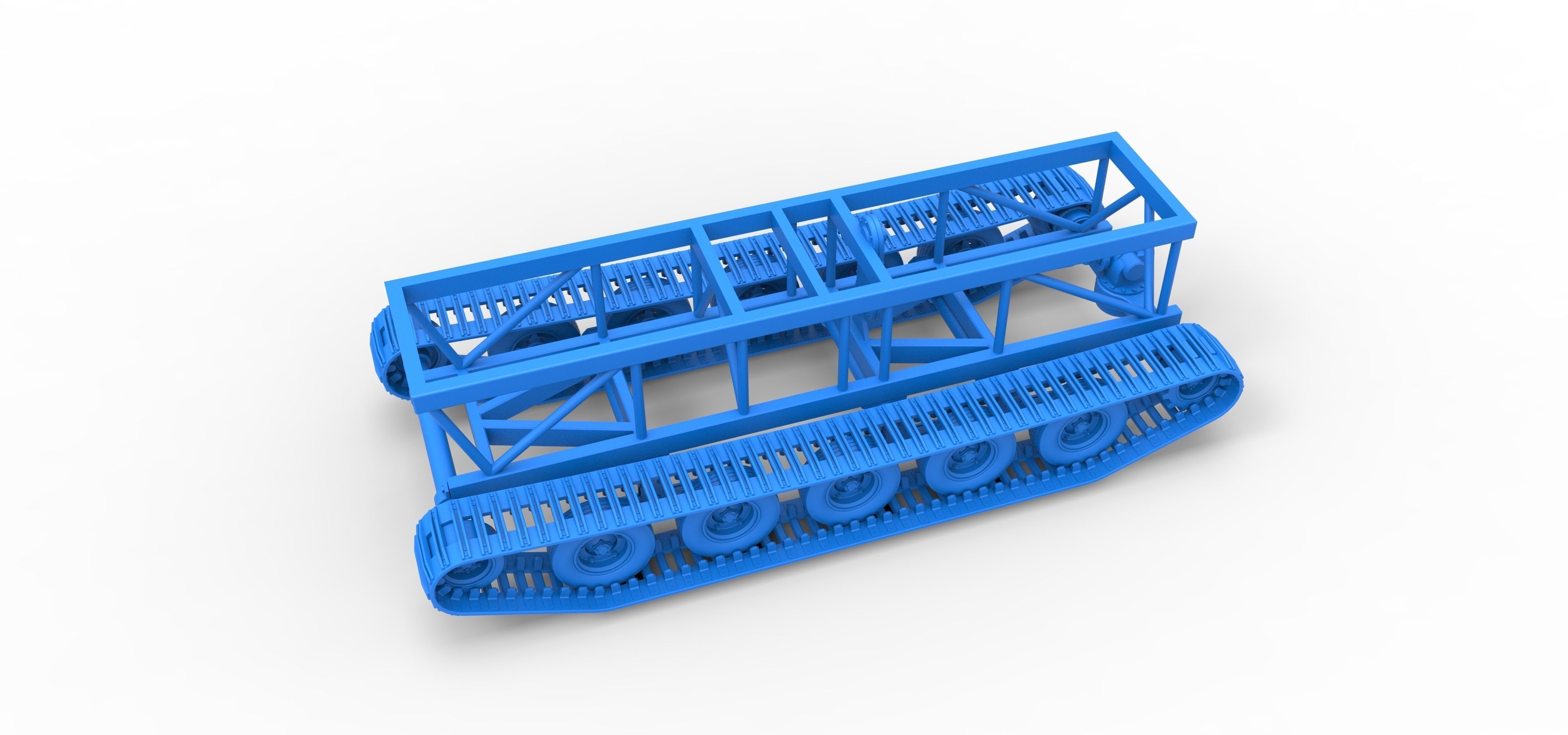 Chassis of Redneck Rave Mud truck on tracks Scale 1 to 25 3D print model_20