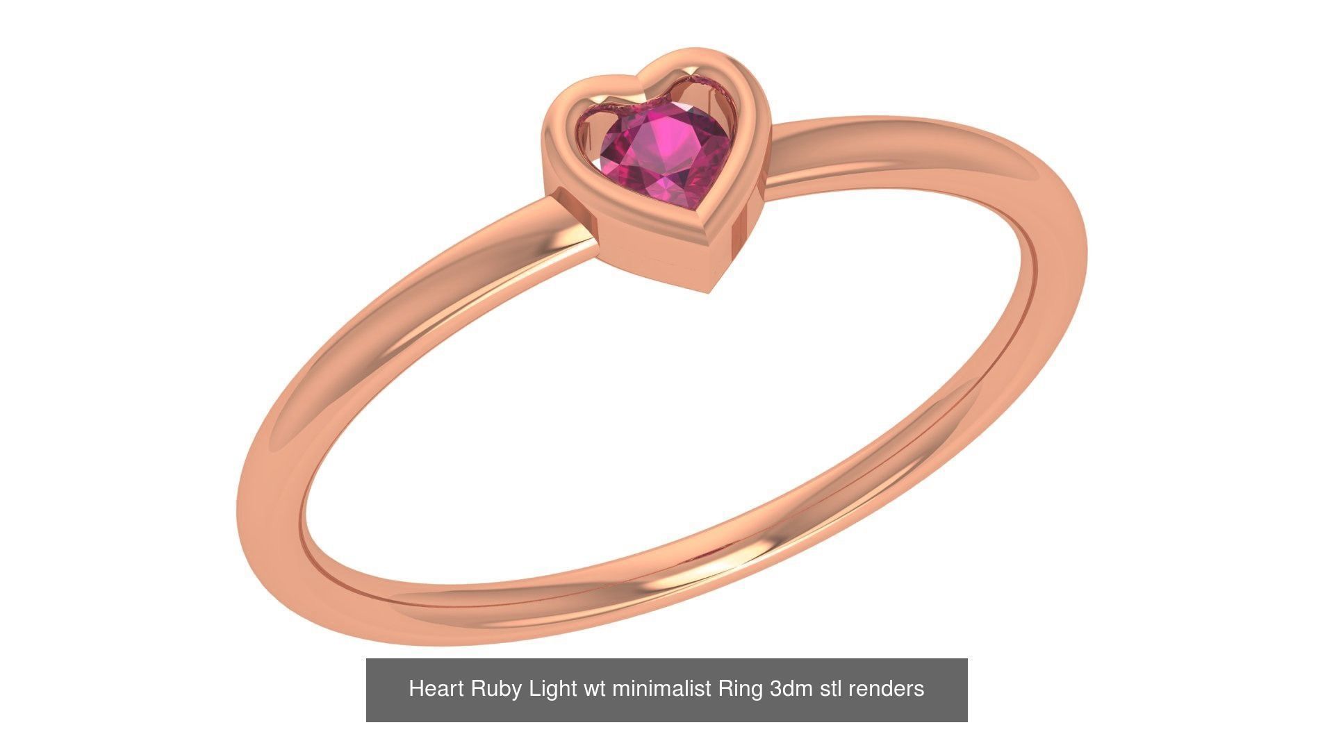 20 Ruby Gemstone Ring 3dm stl render details 3D Model Collection_10