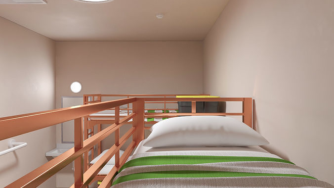 Homeless Shelter Interior 3D model 4