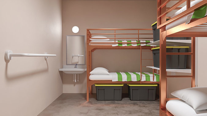 Homeless Shelter Interior 3D model