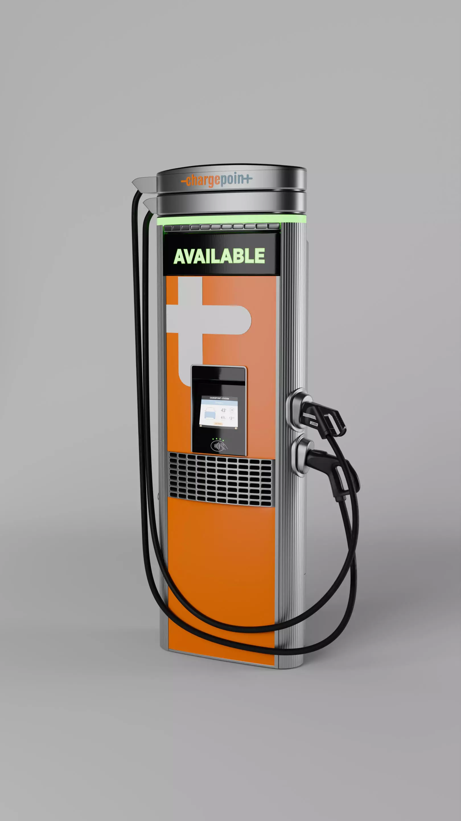 Electric Vehicle ChargePoint Express 250 station 3D model_0