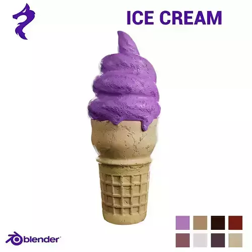 Ice Cream- High-Quality 3D Model 2024