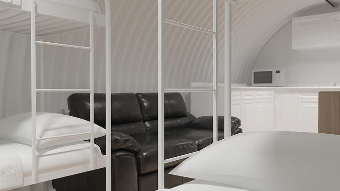 Shelter Interior 3D model 3