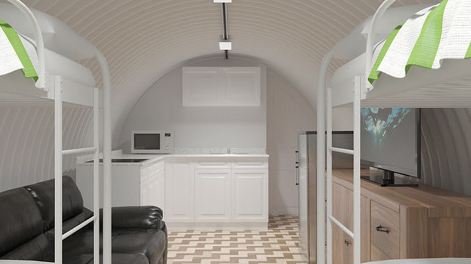 Shelter Interior 3D model 2