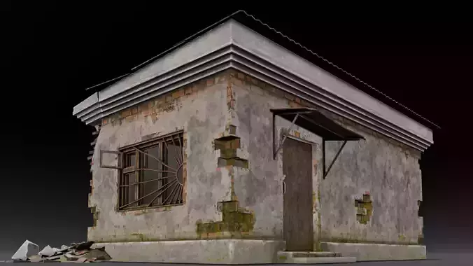 Broken Building 3D Model