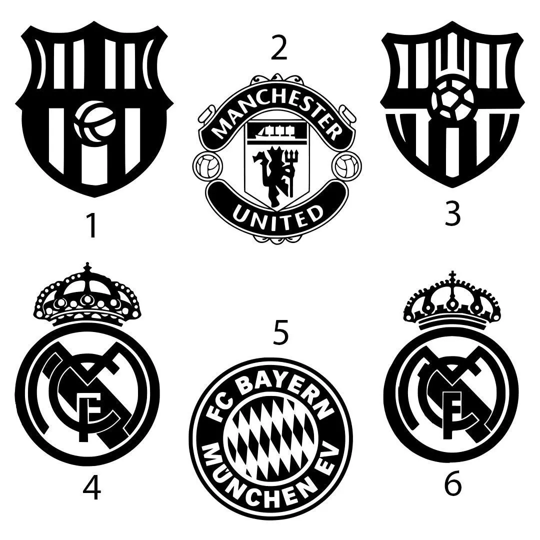 Football Club Logo Silhouette Wall Decoration - 3D Printable 3D print model