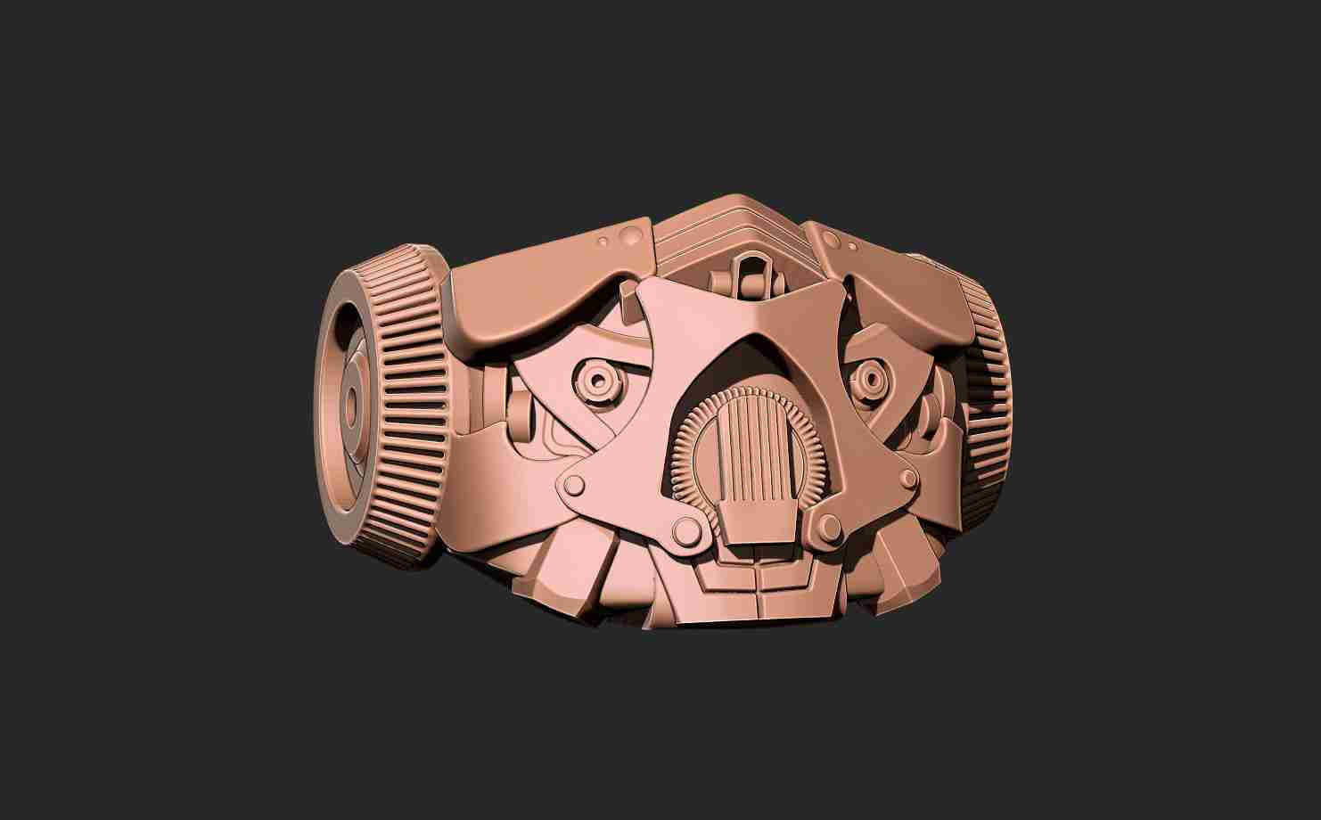 Bumblebee Face Mask 3D print model_3