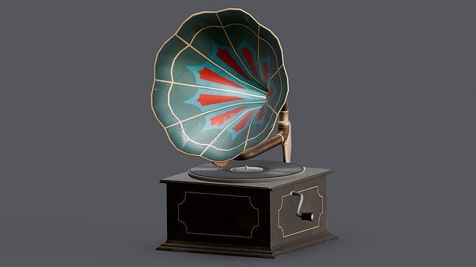 Gramaphone 3D Model  Low-poly 3D model