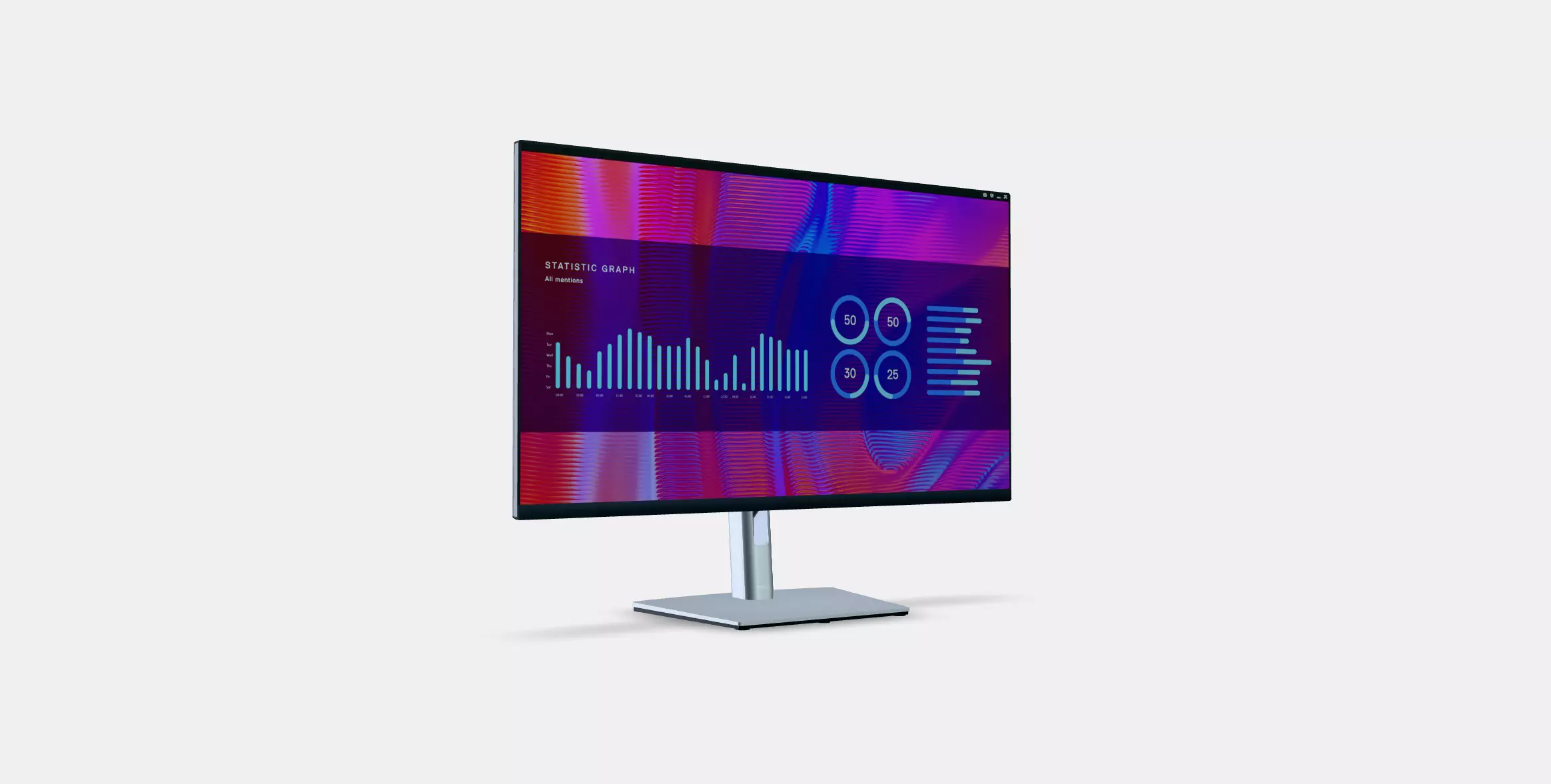 315 Dell P3223DE Professional Low-poly 3D model_0