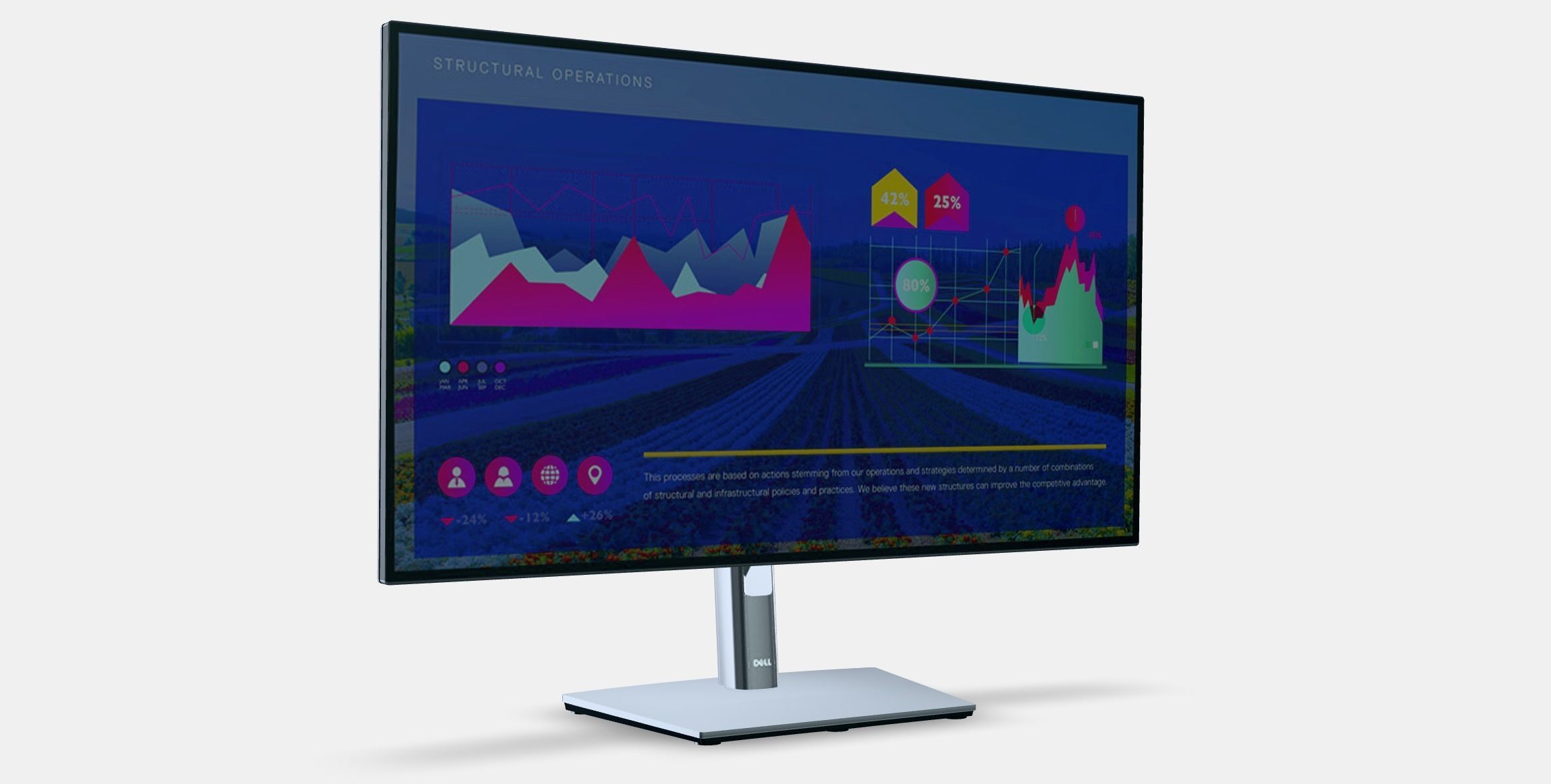 27 Dell UltraSharp U2722D Low-poly 3D model_9