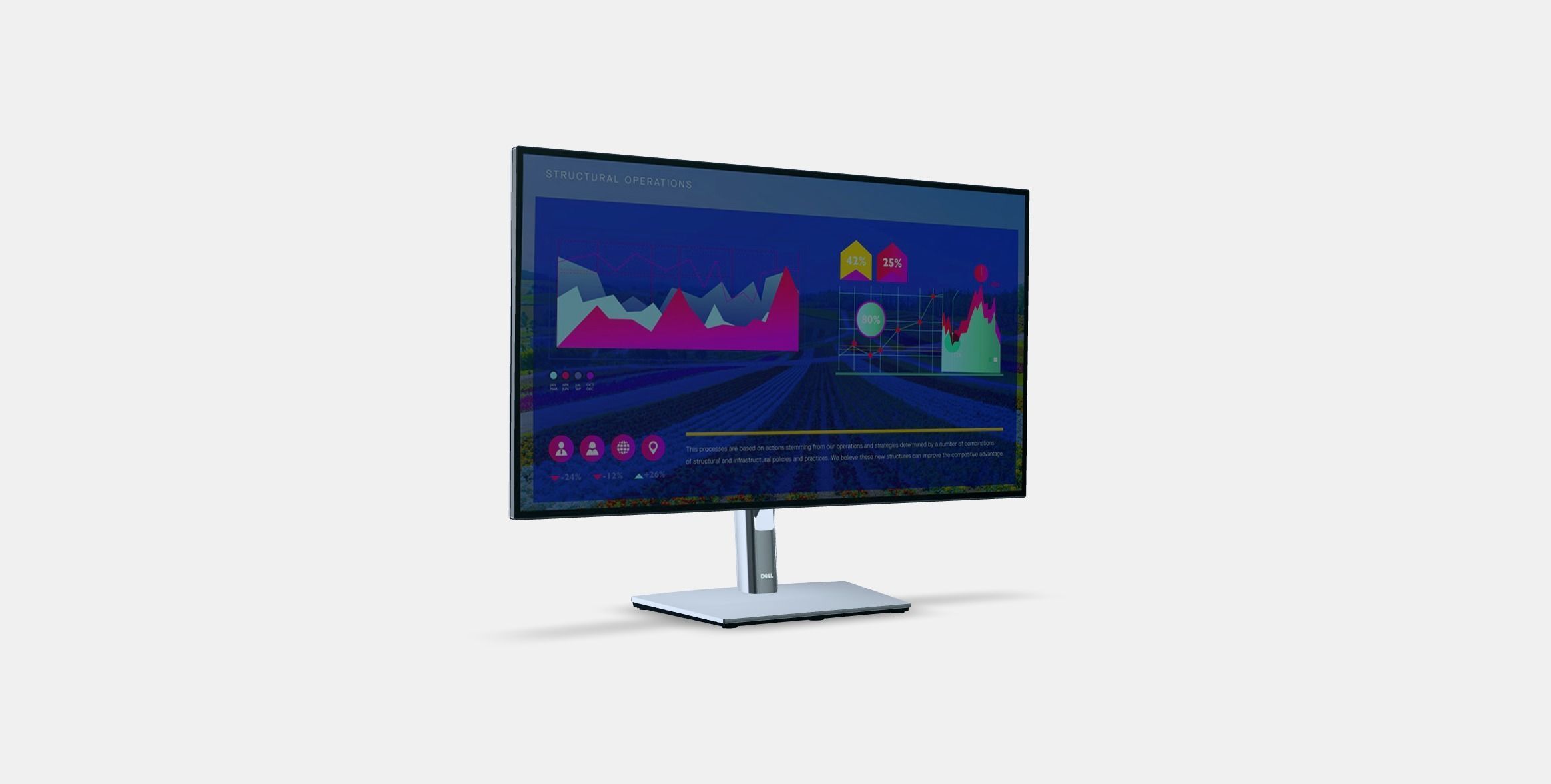 27 Dell UltraSharp U2722D Low-poly 3D model_7