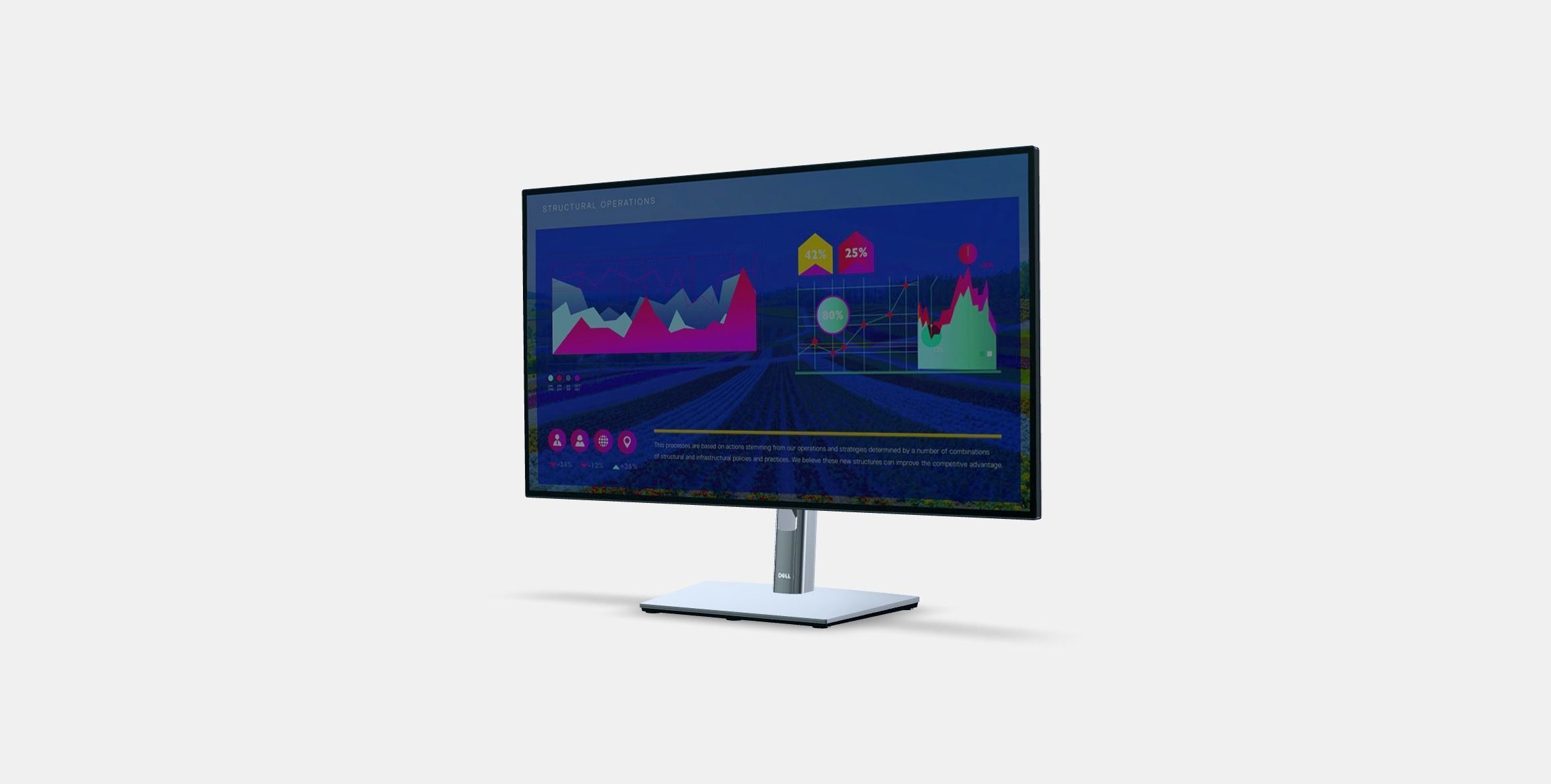 27 Dell UltraSharp U2722D Low-poly 3D model_11