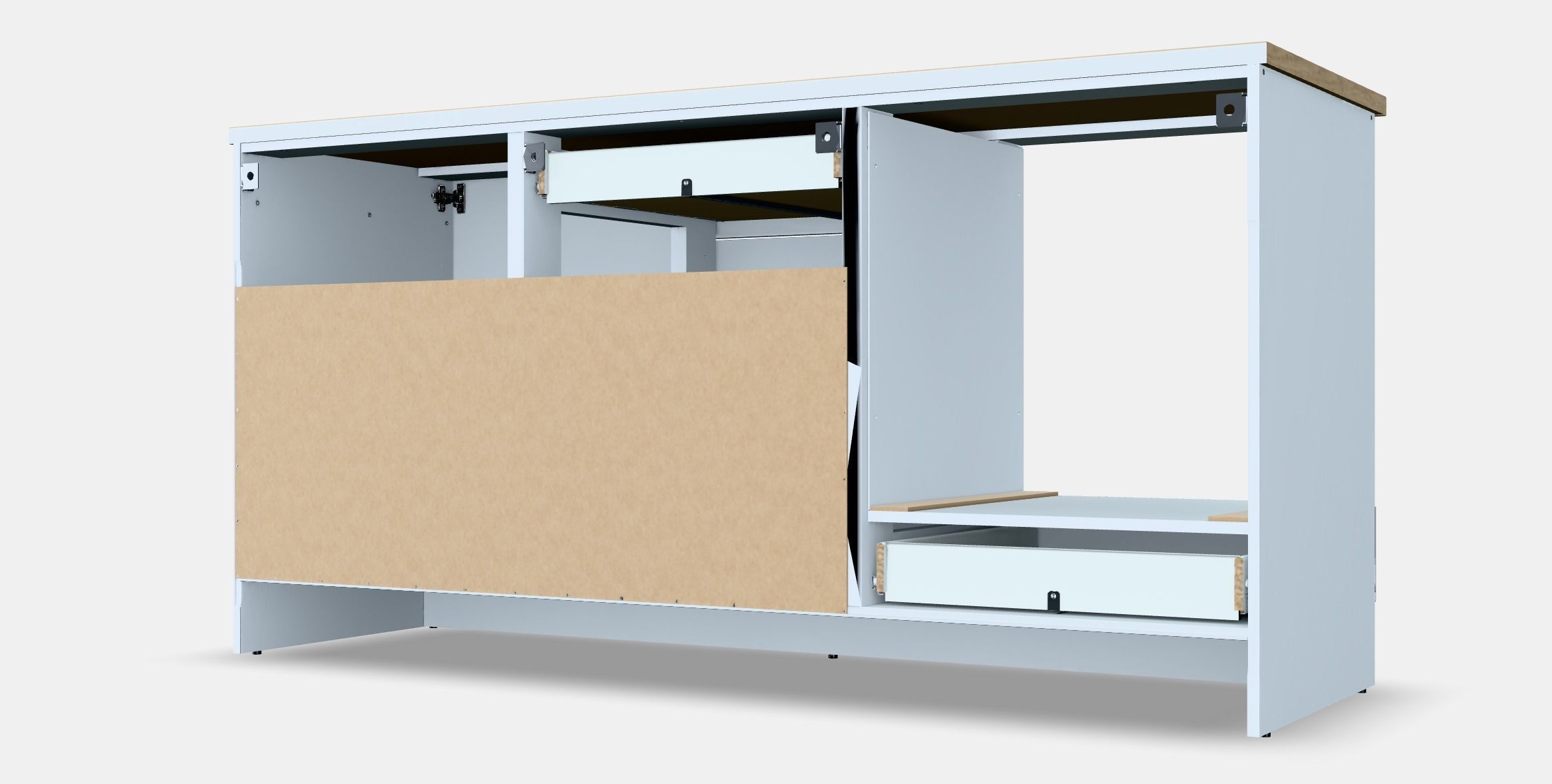 KNOXHULT Base cabinet with doors and drawer 1 3D model_12