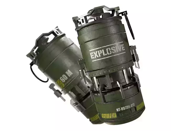 Grenade Concept-1 Low-poly 3D model