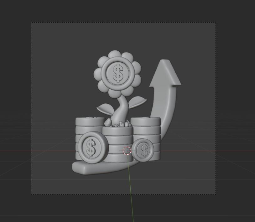 Investment 3d Illustration  Icon Pack 3D model_8