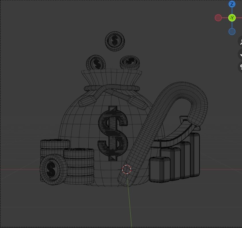 Investment 3d Illustration  Icon Pack 3D model_34