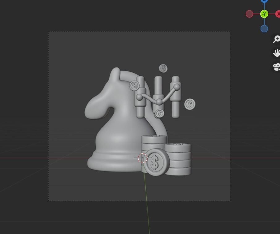 Investment 3d Illustration  Icon Pack 3D model_50