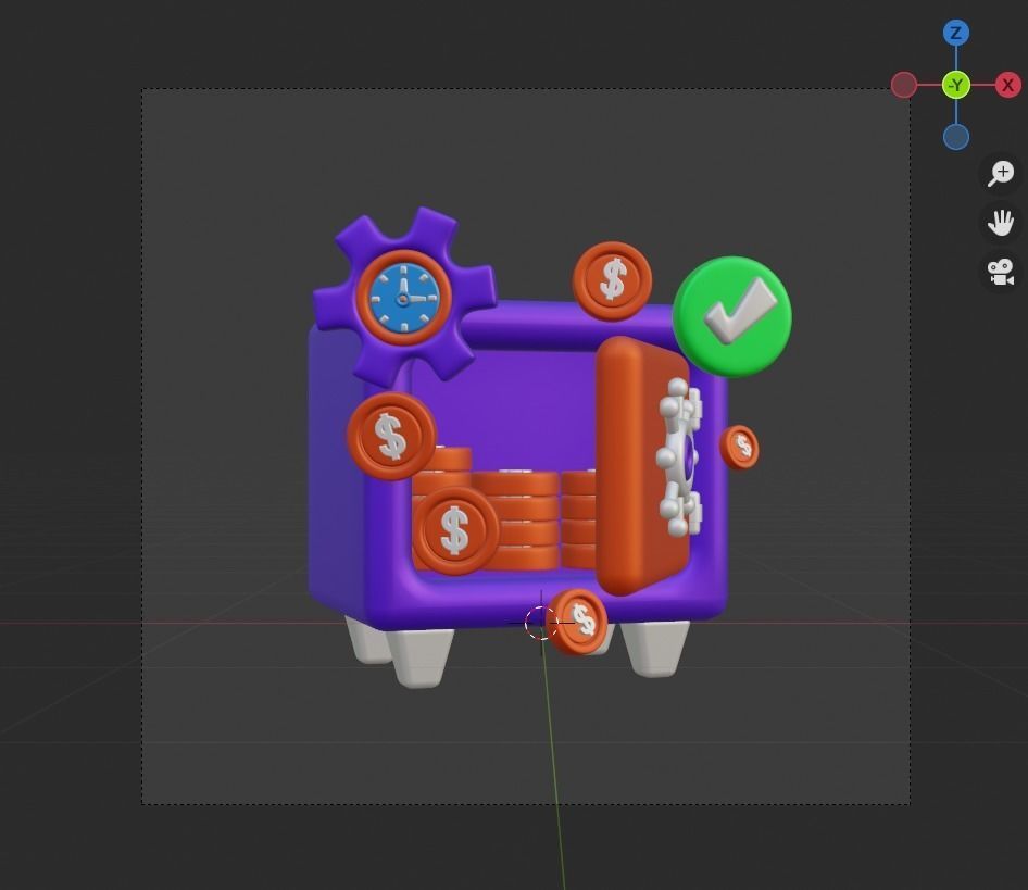 Investment 3d Illustration  Icon Pack 3D model_43