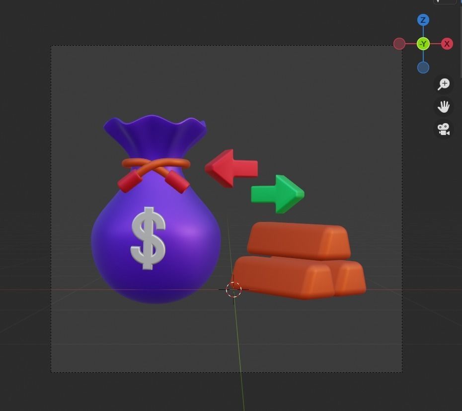 Investment 3d Illustration  Icon Pack 3D model_60