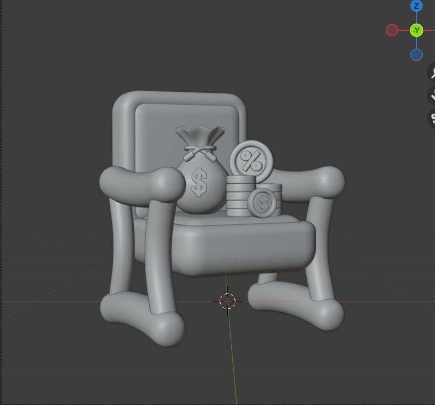 Investment 3d Illustration  Icon Pack 3D model_29