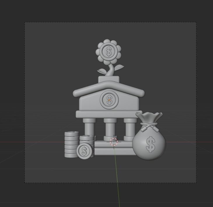 Investment 3d Illustration  Icon Pack 3D model_18