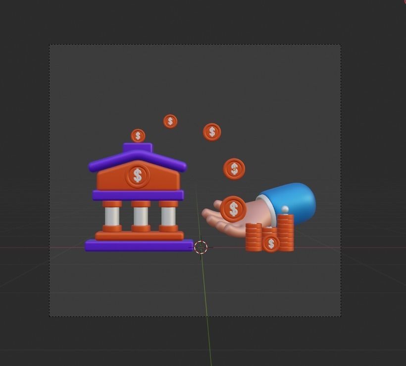 Investment 3d Illustration  Icon Pack 3D model_17