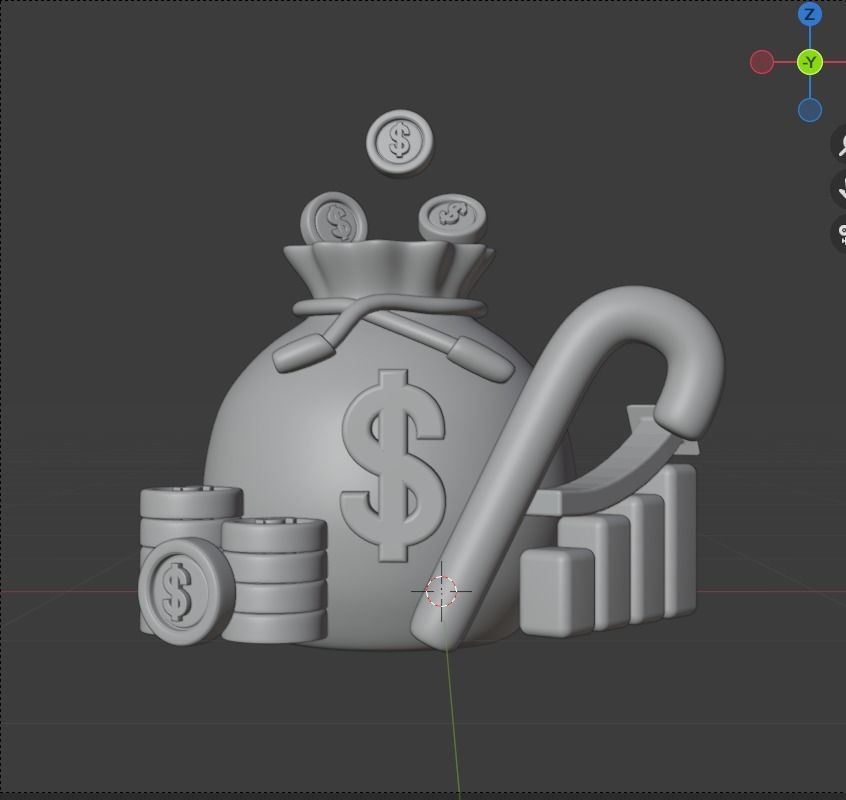 Investment 3d Illustration  Icon Pack 3D model_32