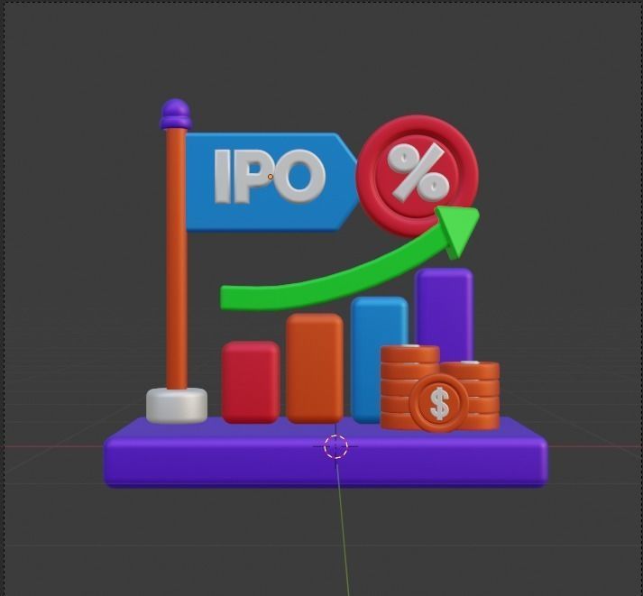 Investment 3d Illustration  Icon Pack 3D model_13