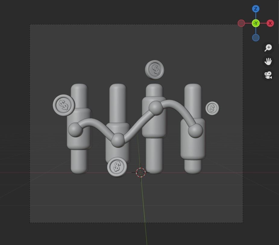 Investment 3d Illustration  Icon Pack 3D model_46